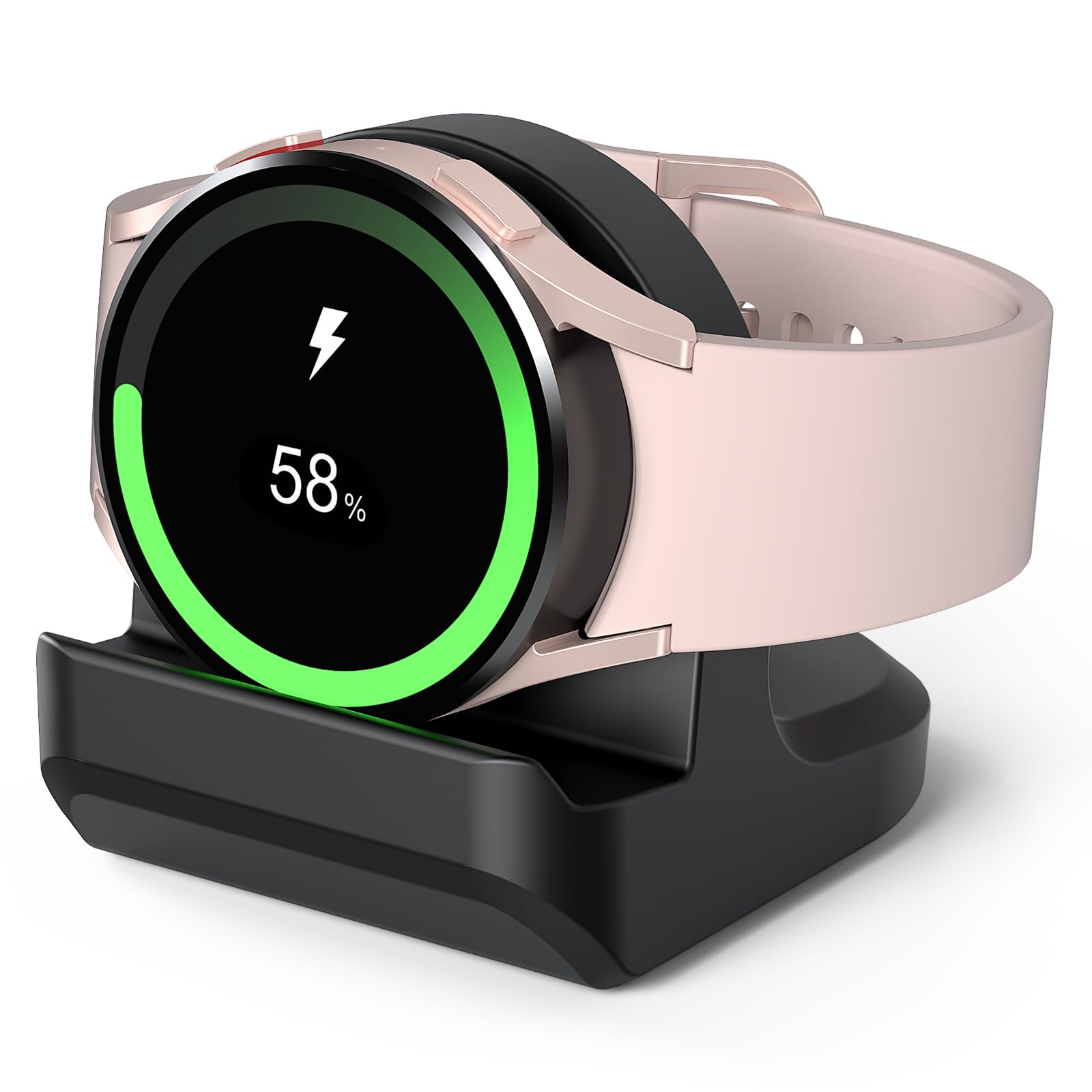Stand for Samsung Galaxy Watch Ultra 2025 47MM/ 8 Classic 46MM/Watch 8 40/44MM/7 40,44mm/ Ultra/6 40 44mm Non-Slip Silicone Charging Dock,Charger Base Holder with Cable Management Slot,NOT Charger