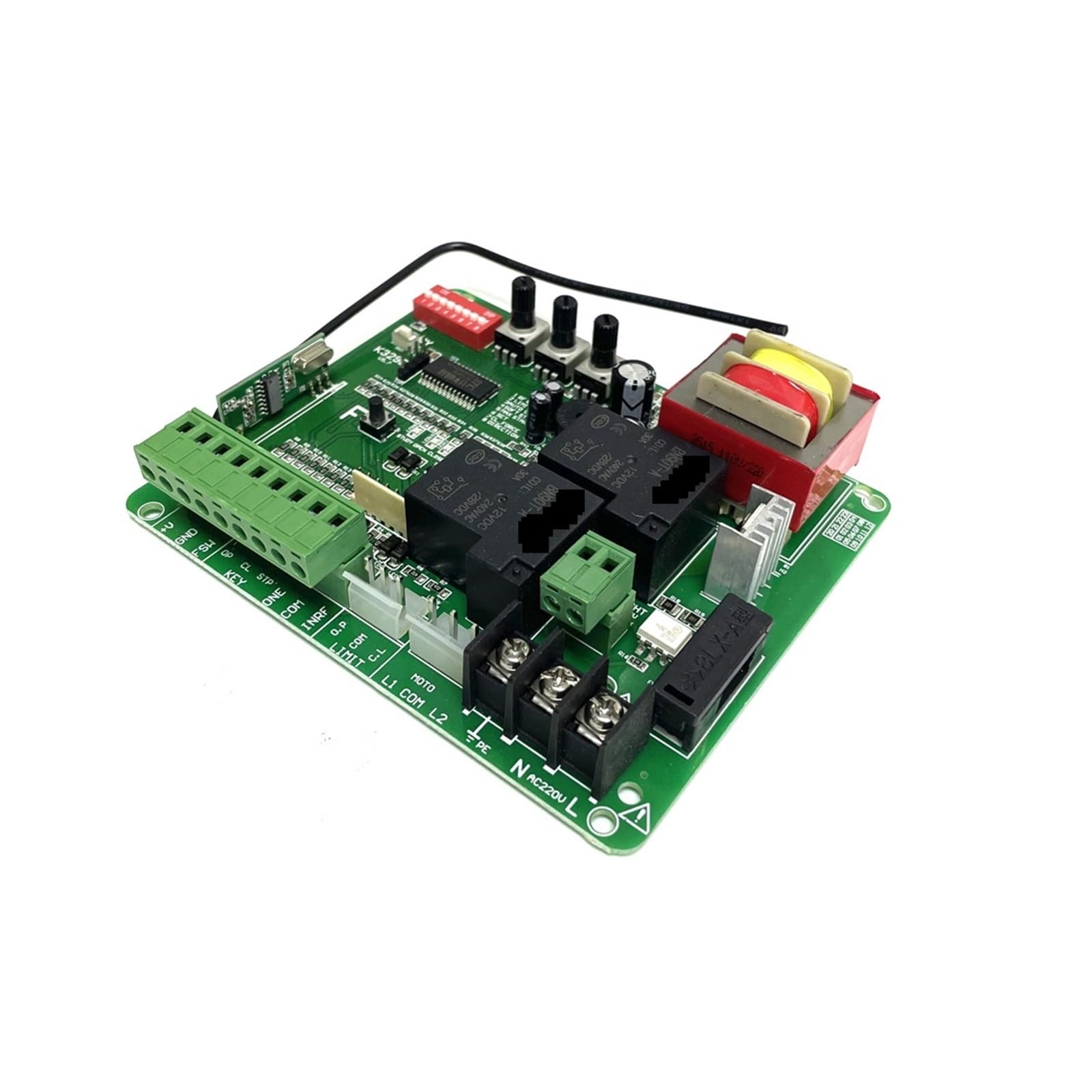 Miękki start tylko dla magnetycznego wyłącznika krańcowego NIE Płyta sterująca silnikiem bramy przesuwnej Kontroler karty elektronicznej Pcb Silna wrażliwość(Only board no remote)