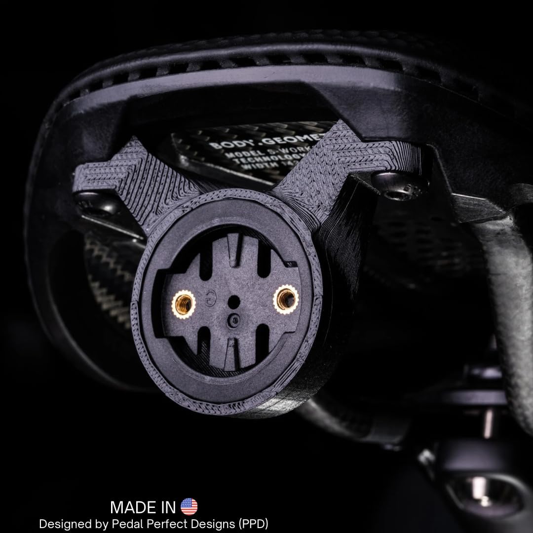 Bicycle Saddle Mount Intended for Garmin Varia, fits Specialized, Pinarello, and Sella Italia Saddles, Carbon Fiber, 3 Size Options, Black (Standard), Made in USA.