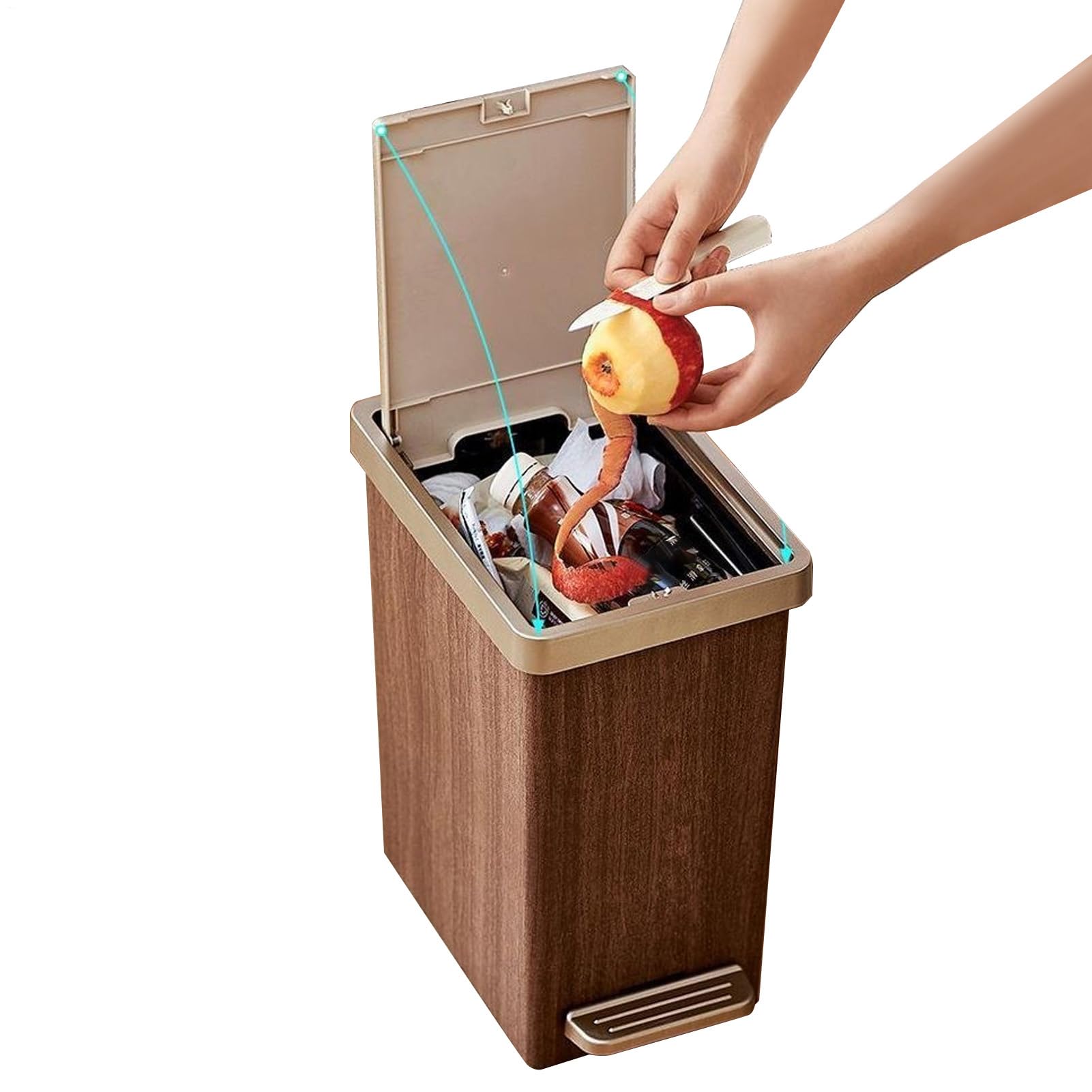 Genérico Cubo de Basura para la Cocina Papelera Estrecha Anti Olores