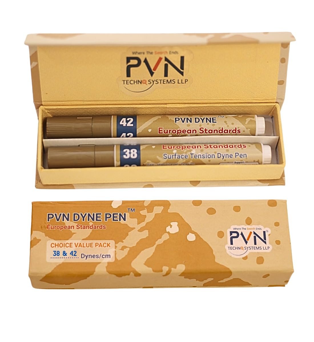 PVN DYNE Pen 38 & 42 Dynes/cm [Popular Value Pack] for Surface Tension-Treatment Measurement,Pack of 2, Reddish Pink (B0CW9JG4NL) Amazon Price History, Amazon Price Tracker