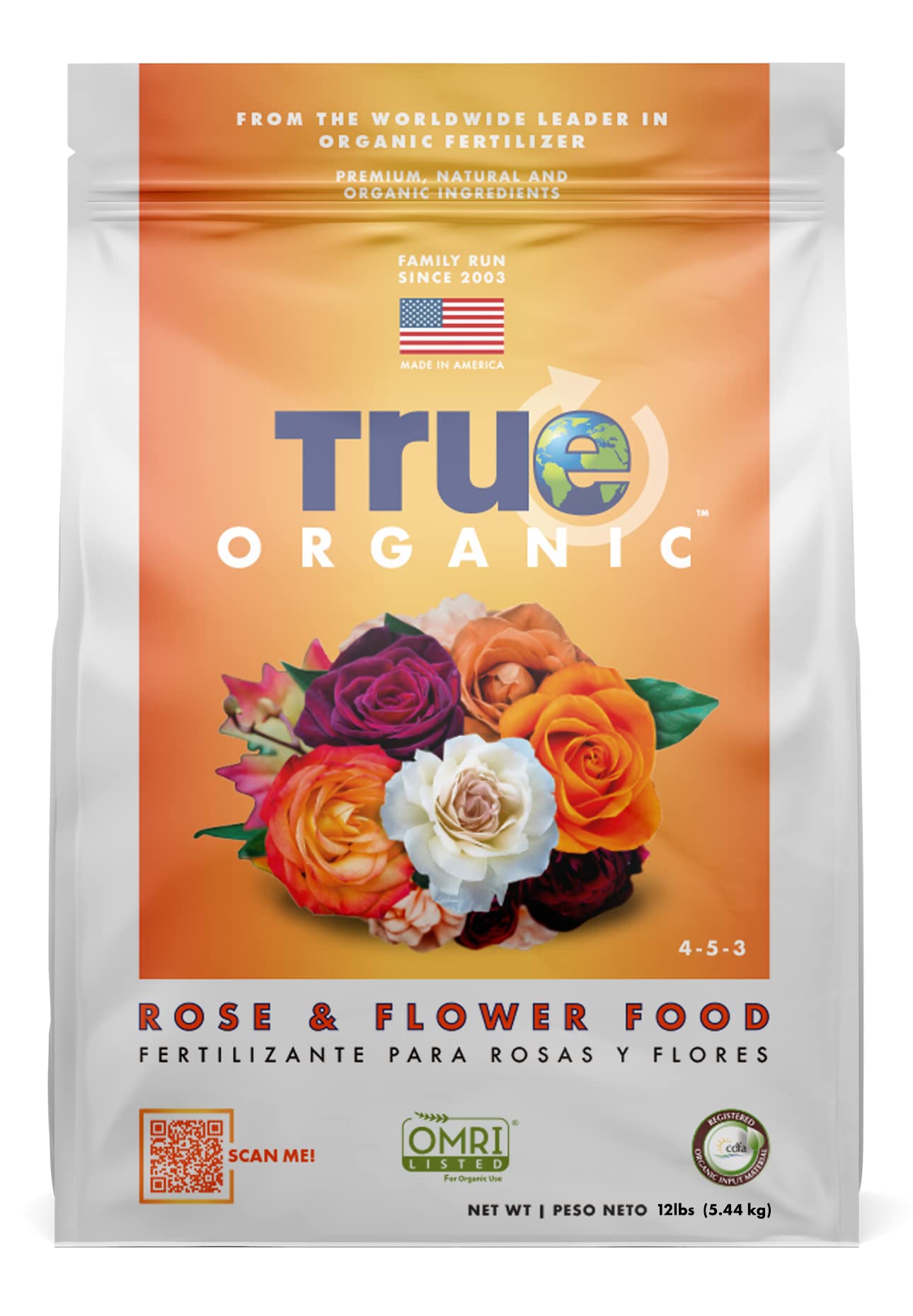 True Organic Organic Rose & Flowering Plant Food Fertilizer 12 lbs
