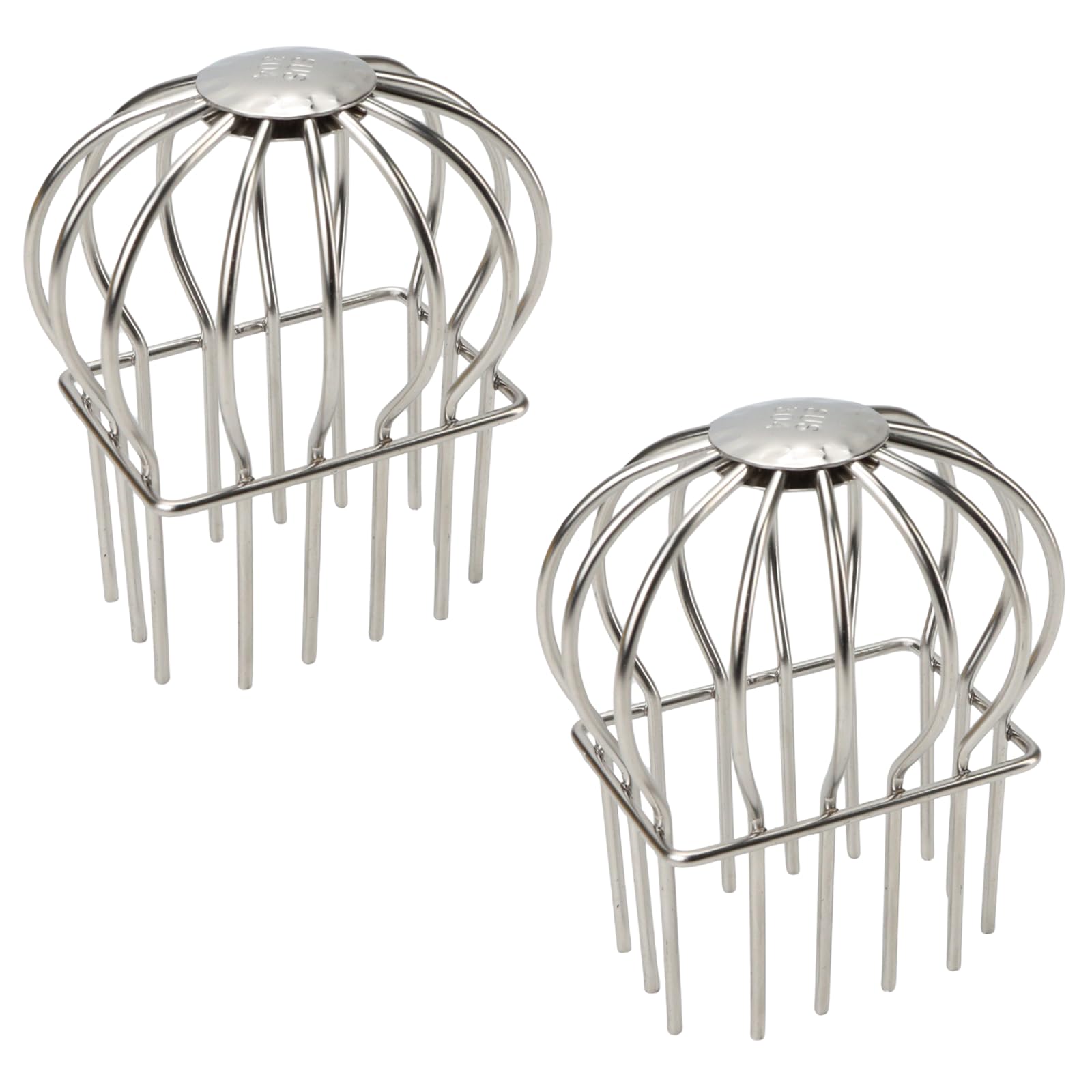 Photo 1 of 2 Packs Square Gutter Downspout Guard – 304 Stainless Steel Gutter Cover Filter Strainer fit for 2"x3" Square Drains, Heavy-Duty Rigid Down spout Protectors Stop Leaves Seeds Debris for Roofs Gardens