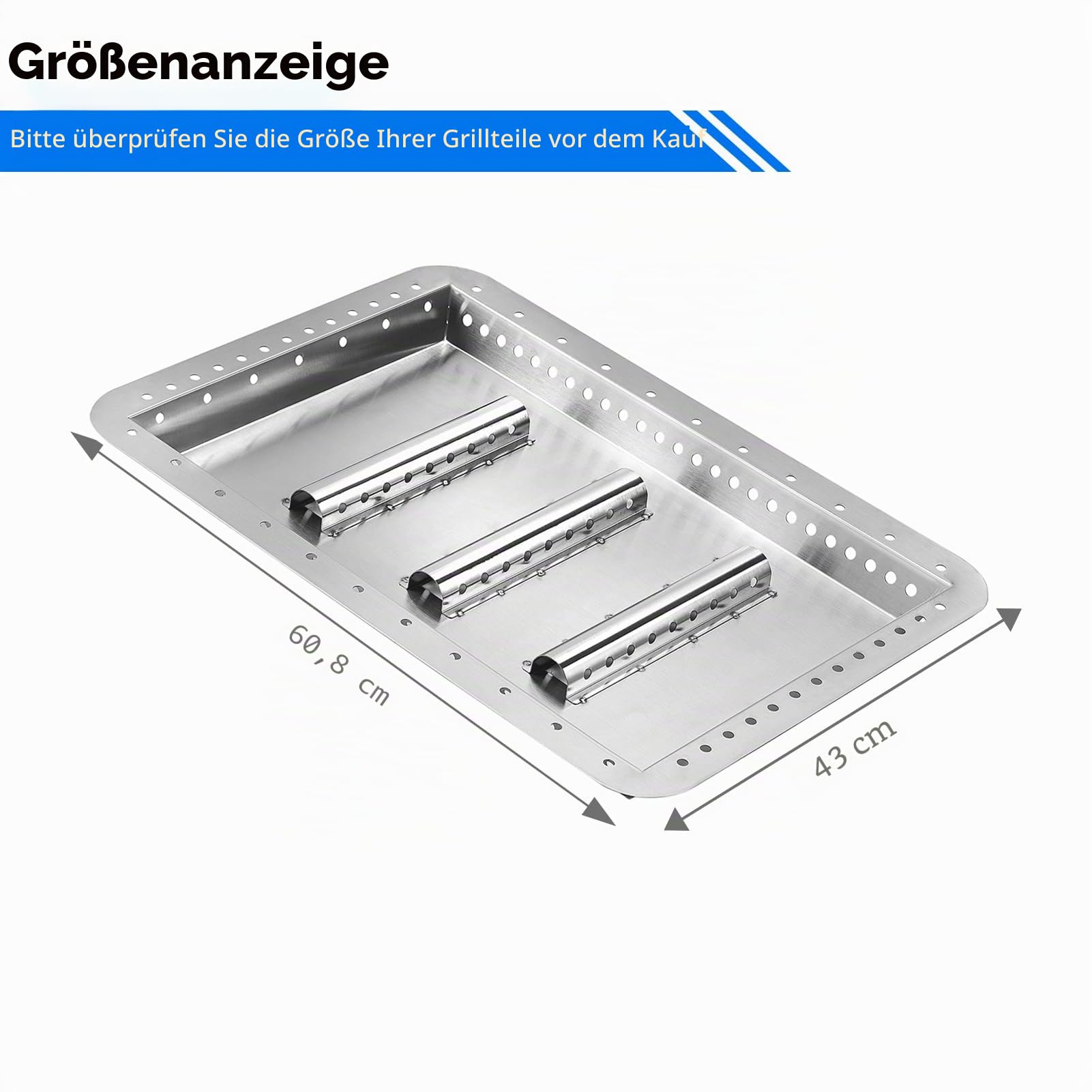 G421-0200-W1 Holzkohlewanne Grill Ersatzteil für Charbroil Gas2coal 3 Brenner Hybrid Gasgrill 463340516 463370519 463336818 463370518 463341918 Aschenbecher Grill Holzkohlepfanne Grillteile
