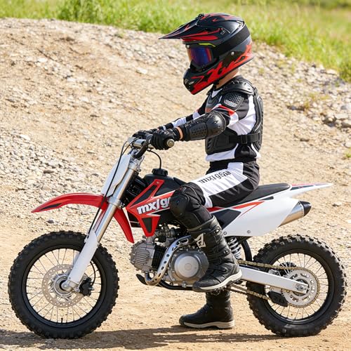 Image of Youth Kids Dirt Bike Helmet for Boys & Girls,F001 Full Face Motorcycle Helmet for Off-Road ATV Street Riding Four Wheeler Mountain Bike with Goggles Gloves,DOT Approved