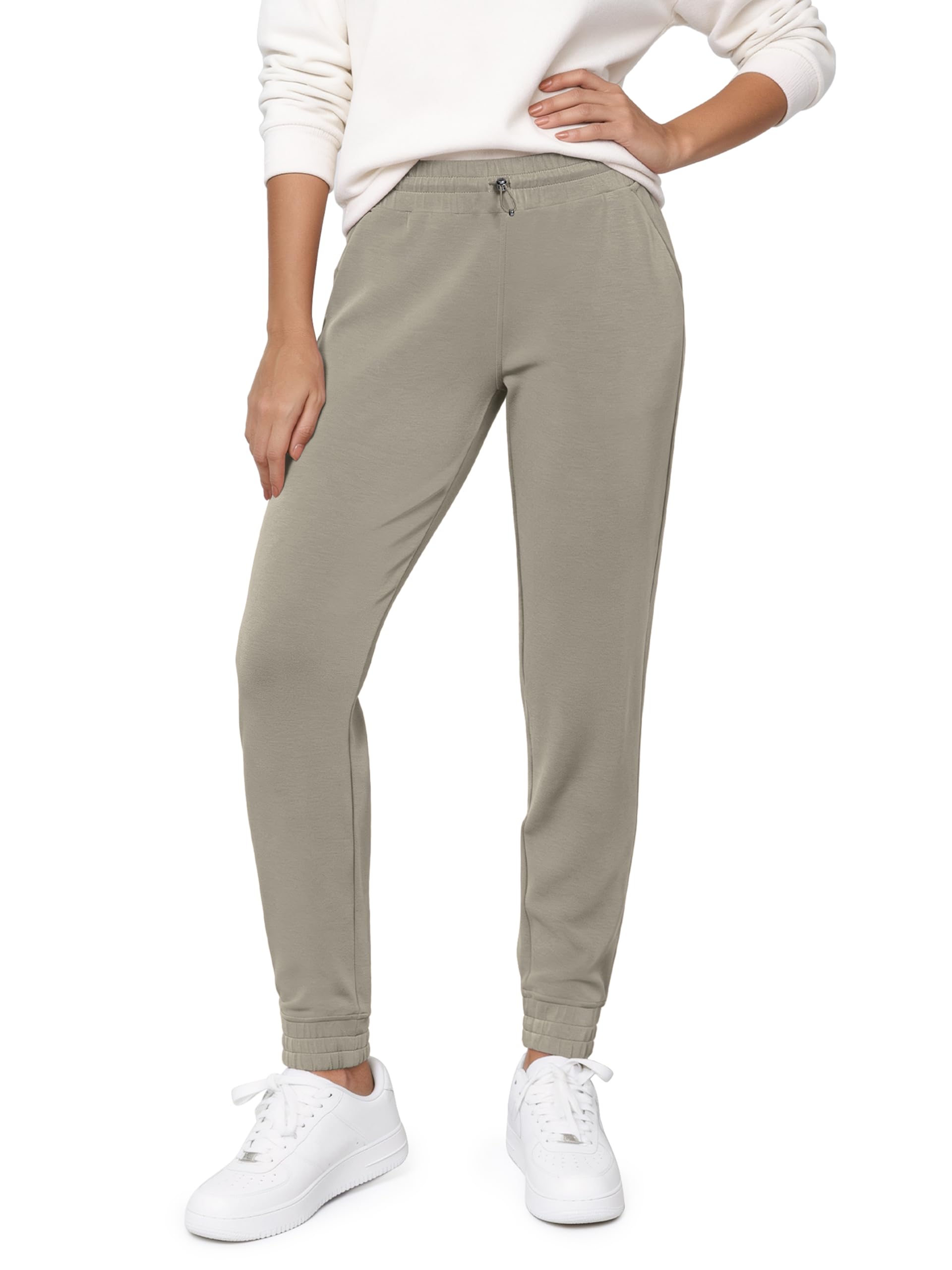 Women's Modal Soft Jogger Pants with Pockets Adjustable Shockcord High Waist Sweatpants Casual Lounge Pants