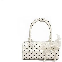 Women's Polka Dot Top Handle Bag Cylindrical Casual Shoulder Bag