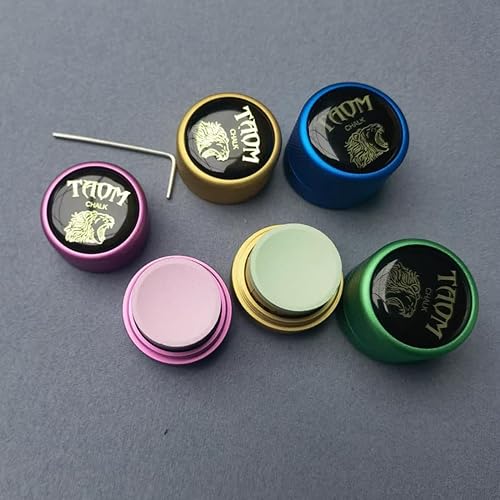 Miniatura 2 de TAOM - Soporte para tiza de piscina, herramienta práctica redonda, accesorios de billar, mini estuche magnético para tizas, contenedor de caja