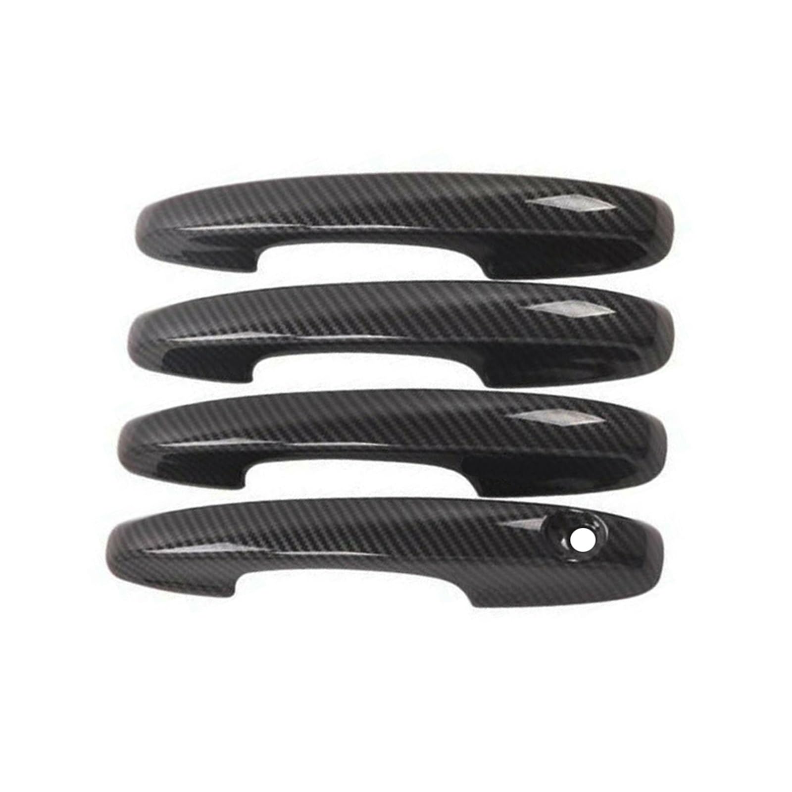 Xdworuw for Kuga for Escape 2020 2021 Car Styling Accessories Carbon Fiber/Chrome Car Exterior Door Handle Cover Trim Door Handle Exterior Cover(Carbon Fiber)
