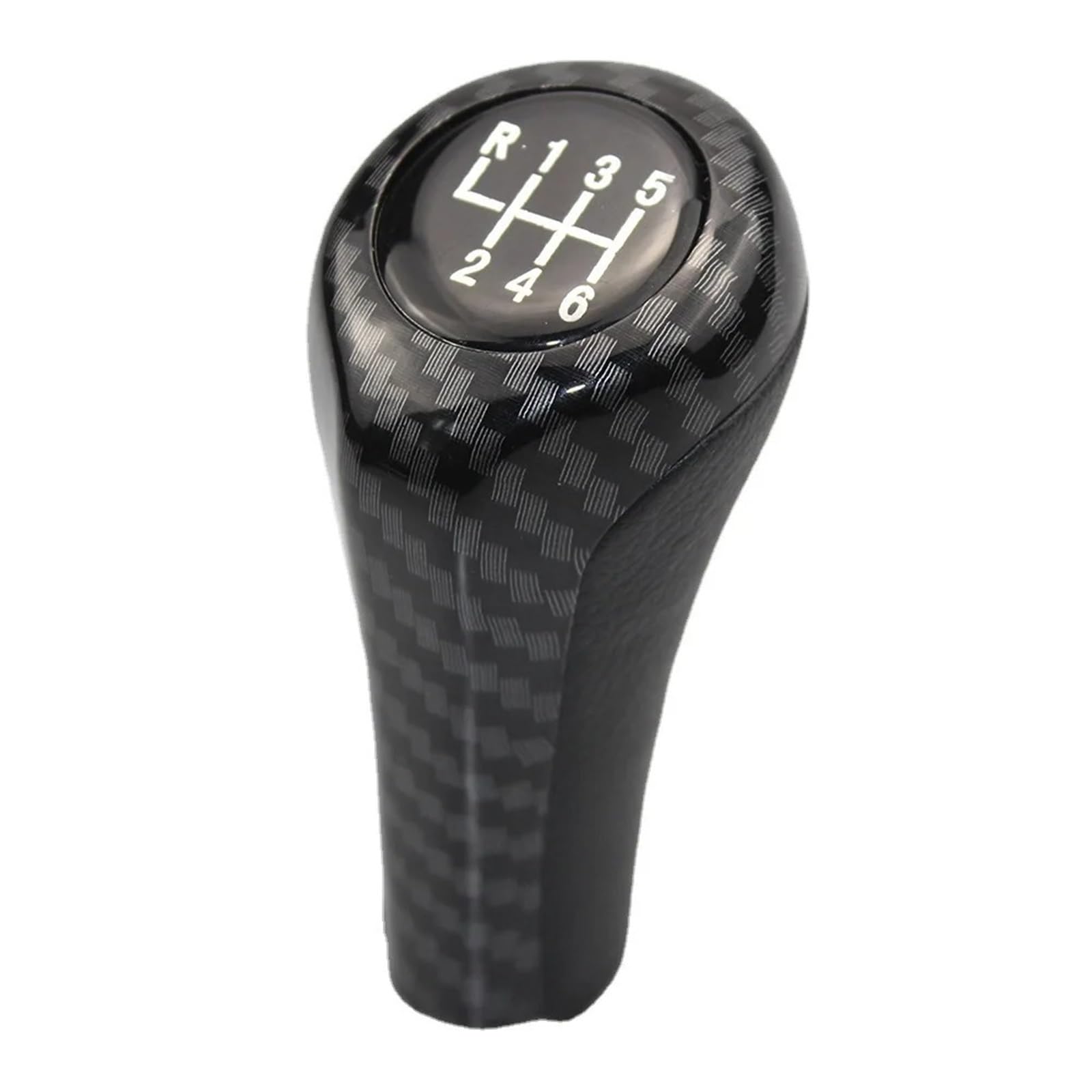 Xexjhqq 6Th Gear Stick Knob For Bmw 5-Speed And 6-Speed Shift Handball Gear Head Lever - Fiber Version(6Th)