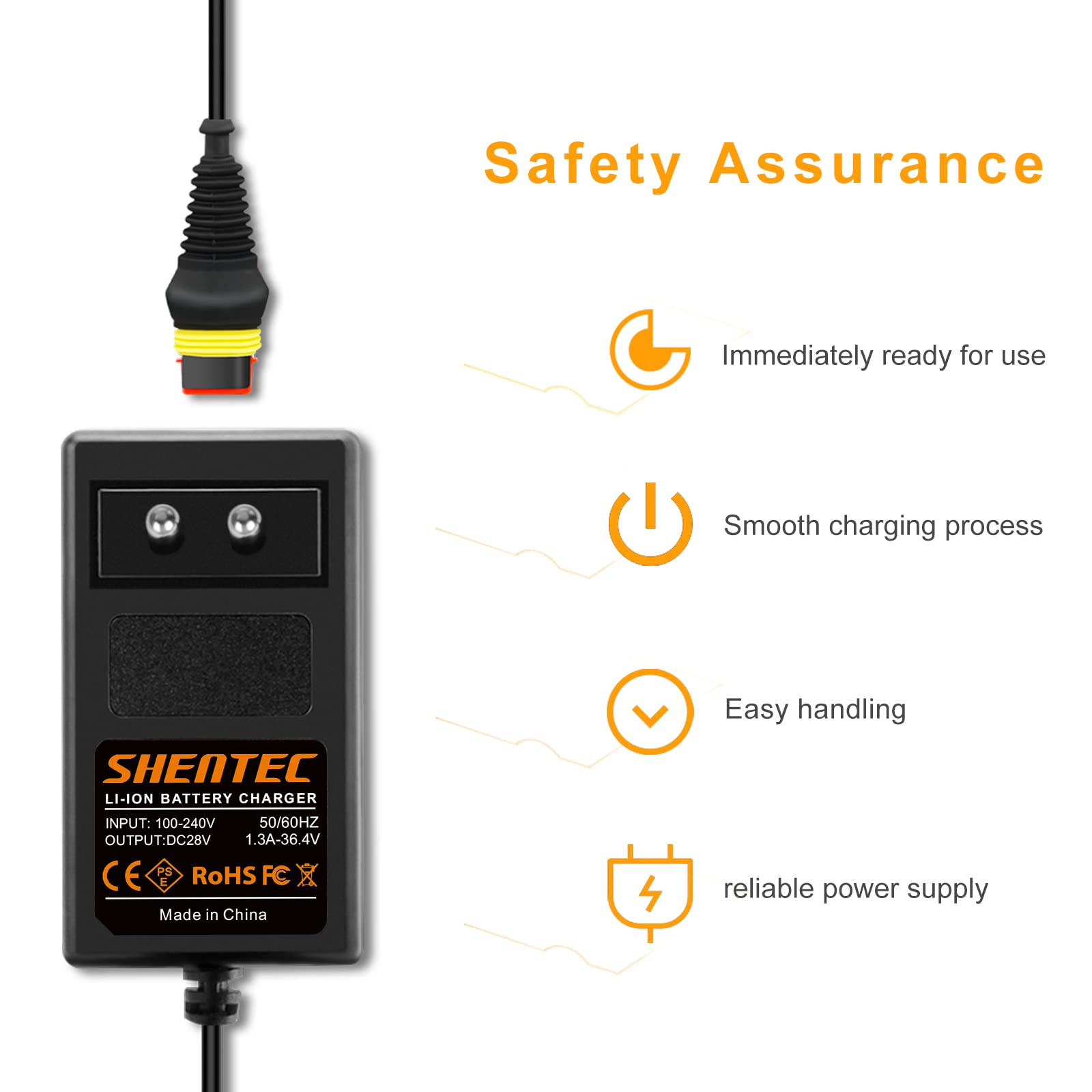 Shentec 28V Netzteil Ladegerät kompatibel mit Husqvarna Automower 105, 305, 310, 315, 315X, 405X, 415X, 310 Mark II, 315 Mark II, Gardena R50Li, R70Li, R80Li, Sileno City, Life, Minimo Mähroboter