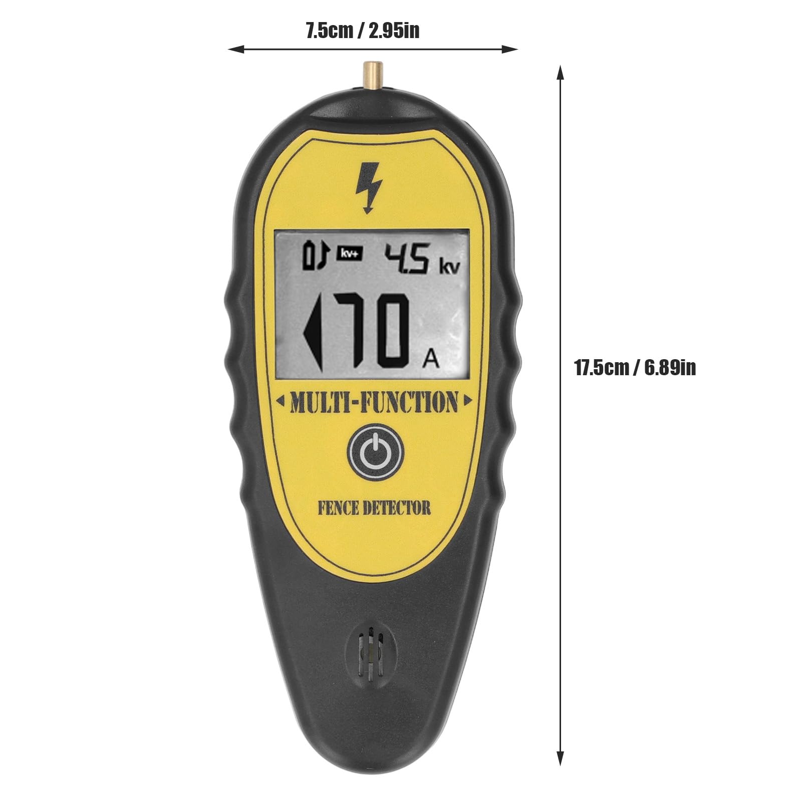 Tester per Recinzione Tester di Tensione per Recinzione Elettrica in Rame ABS da 200 a 15000 V Schermo LCD Localizzatore di Guasti Portatile per Allevamenti di Bestiame Manutenzione della di