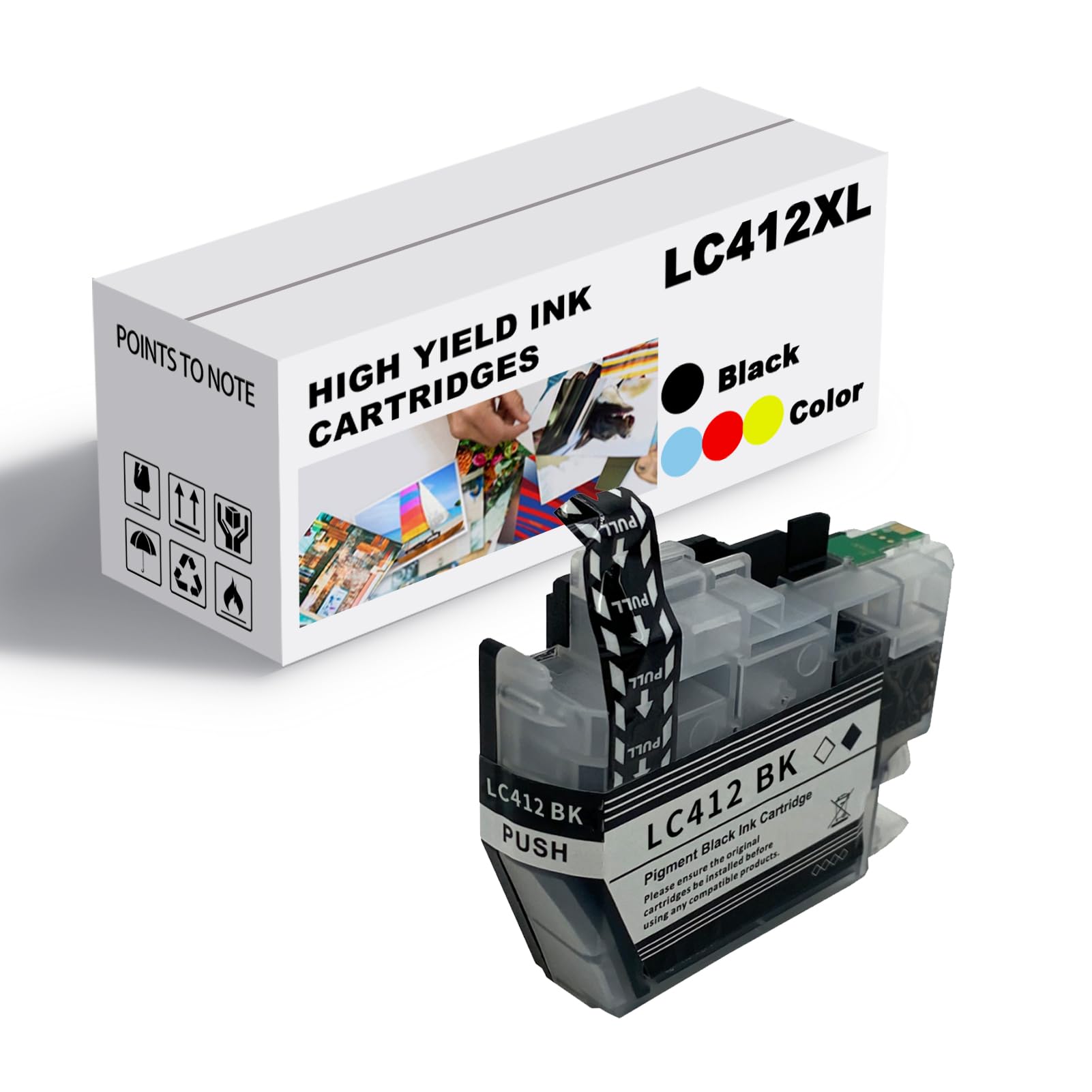 Amazon.com: Ink Cartridge for Brother LC412XLBK LC412XC LC412XM  