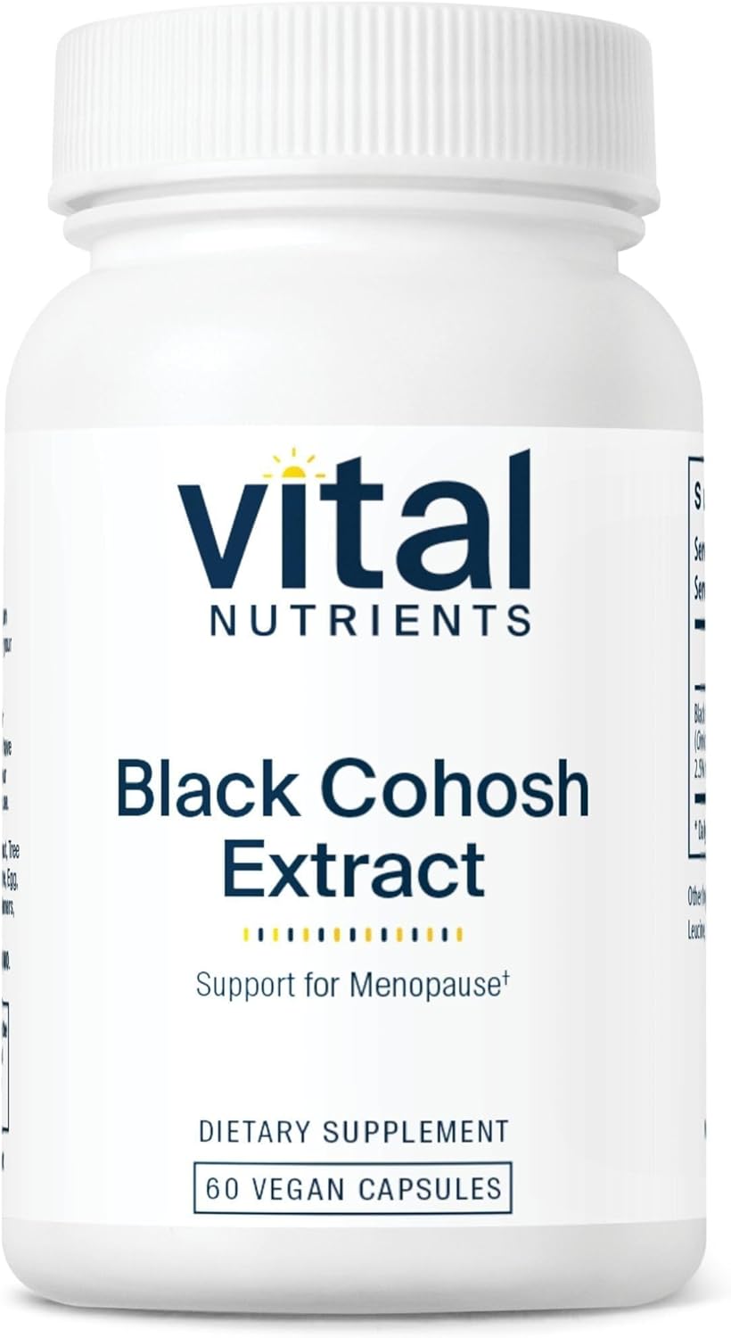 Vital Nutrients Black Cohosh Extract 250mg- Vegan Supplement for Women’s Menopause, Hormonal Balance and PMS Support* - Gluten, Dairy and Soy Free - Non-GMO - 60 Capsules