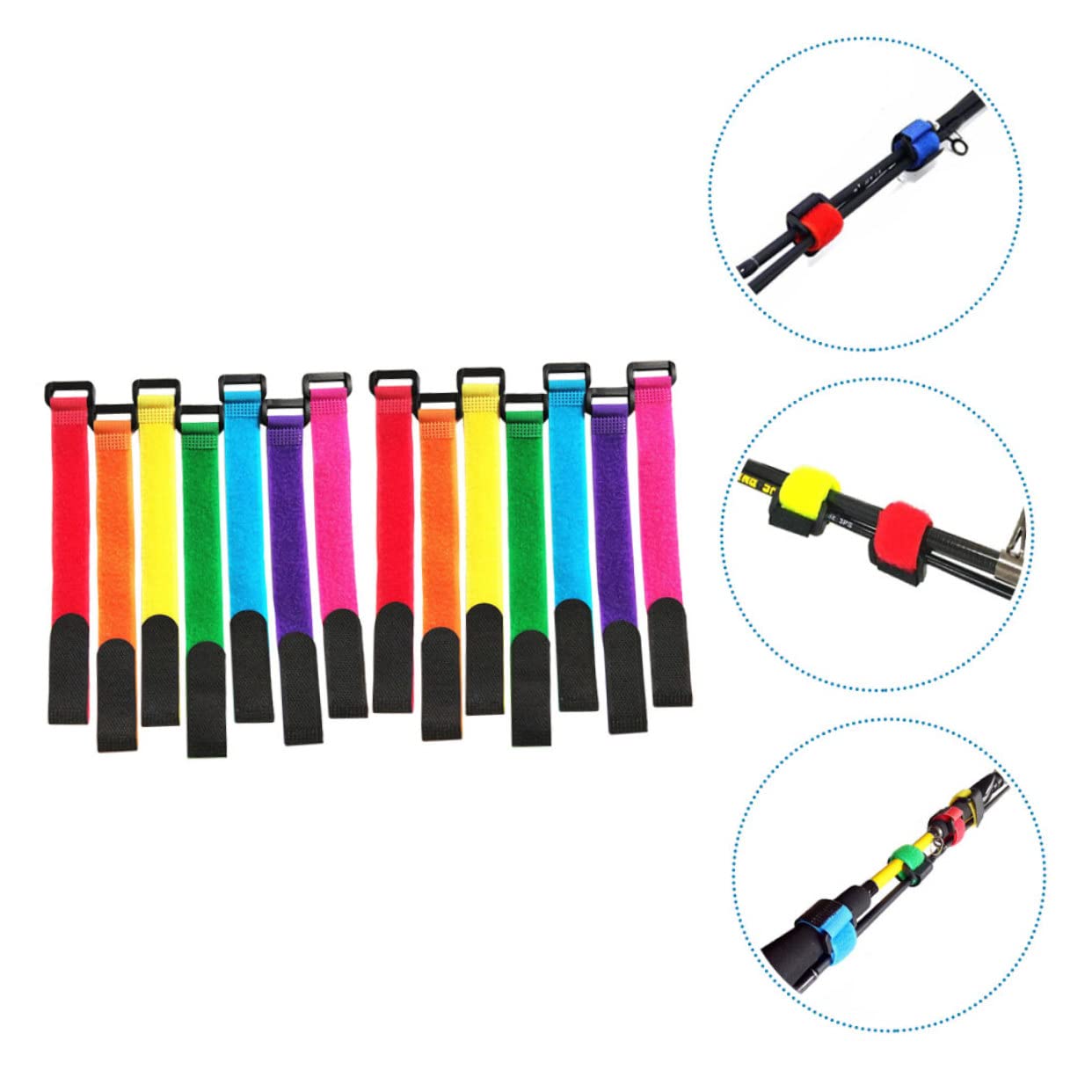 BESPORTBLE 3sets Multi-function Pole Straps Small Fishing Pole Holder Straps 20pcs*3