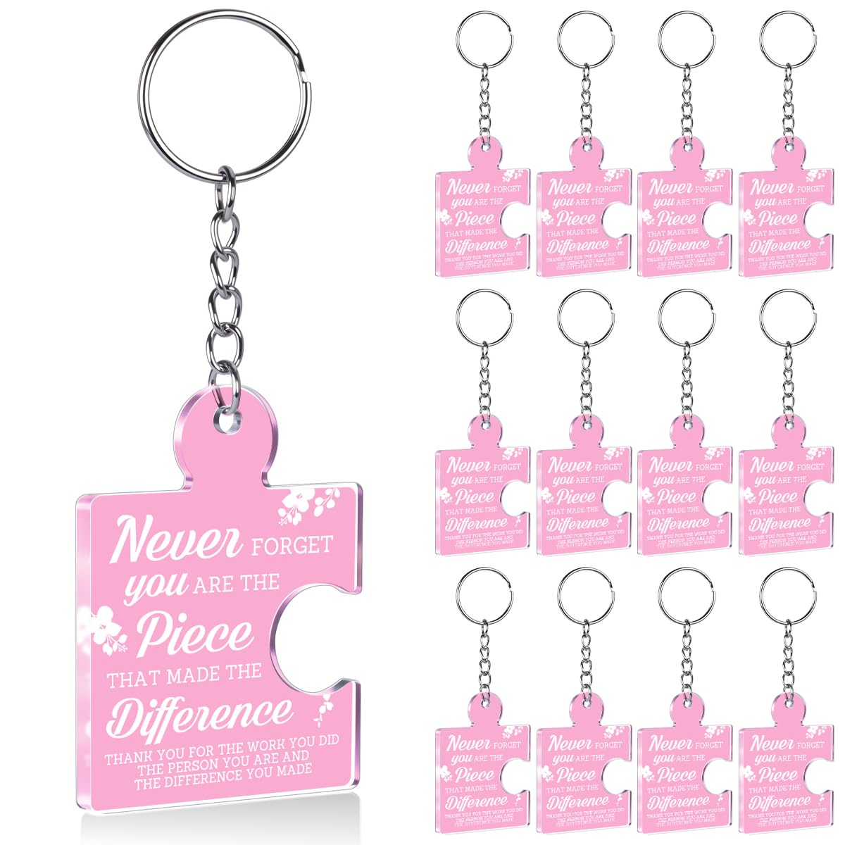 Team Appreciation Gifts Bulk Thank You Keychains for Coworkers