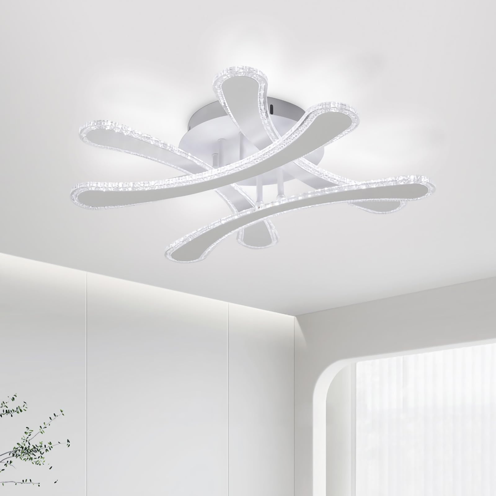 Plafon LED Techo Regulable, 78W Lamparas De Techo Con Mando A Distancia, Moderna Luz Para Cocina Dormitorio Comedor Sala De Estar 3000K-6500K
