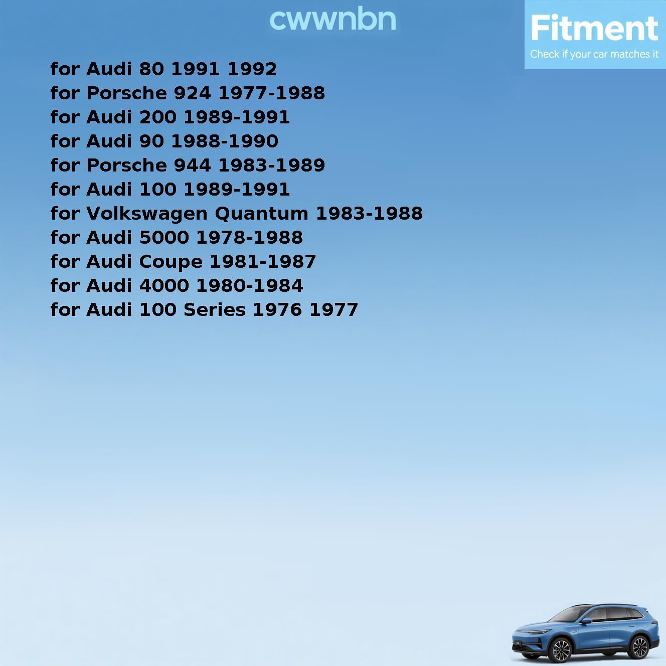 Front for Audi 200,4000,5000,100 Series 1976 1977 1978 1979 1980 1981 1982-1991 Replacement 996.302.131.00, 962.302.131.00, 996.301.805.00 Engine Auxiliary Shaft Seal 1Piece