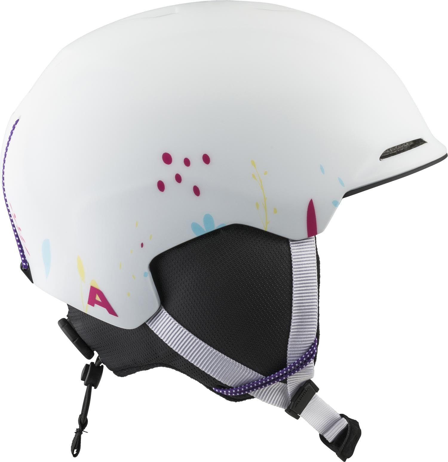 ALPINA Brix Jr Casque de Ski Jeunesse Unisexe, Blanc/Graphique Mat, 48-52