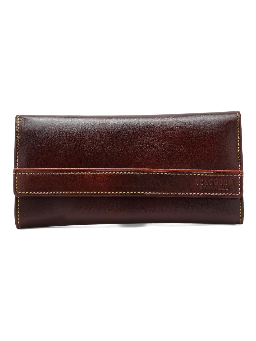 Women's 2 Fold Leather Wallet for Women, Clutches & Purse (W20, Brown)-image-3