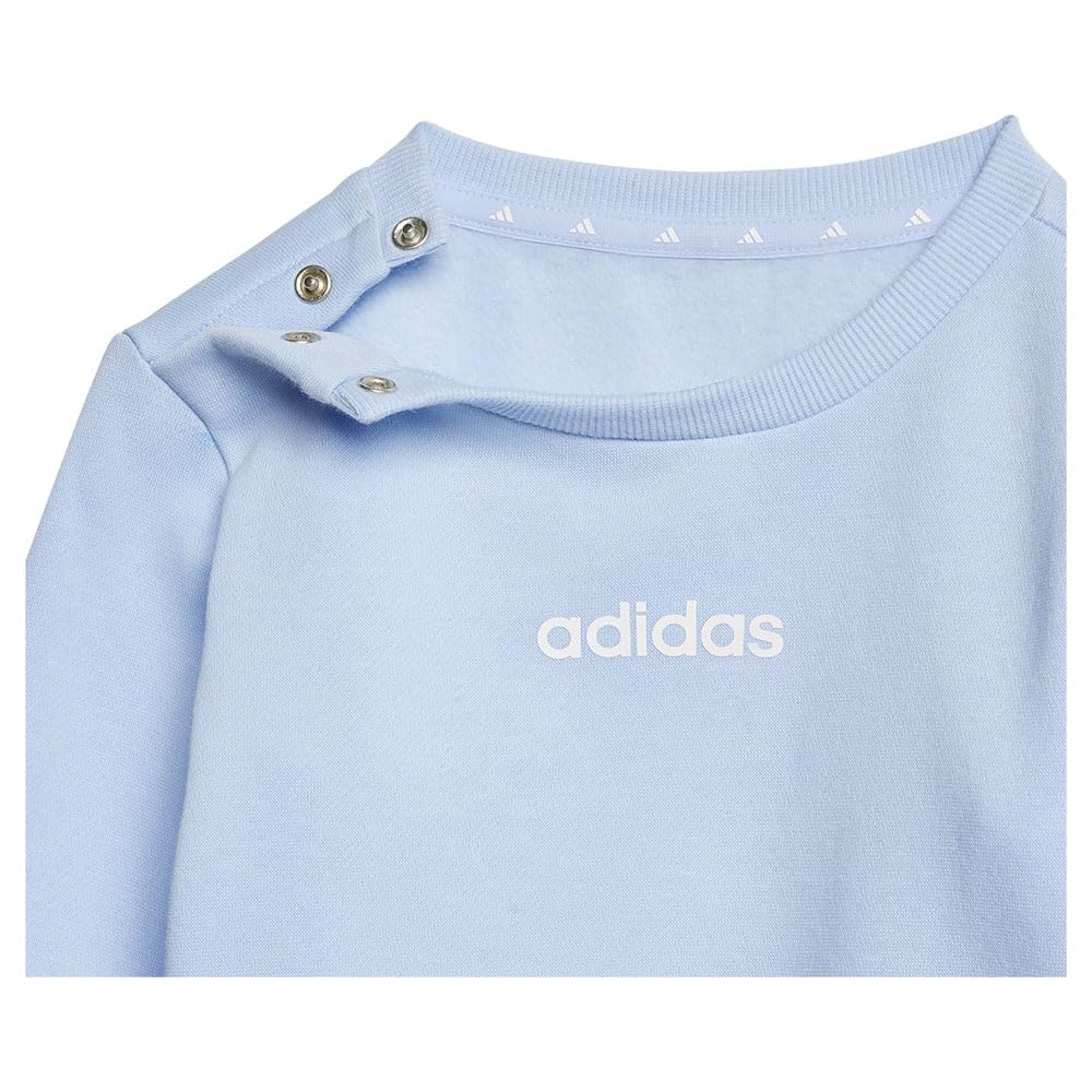 adidas Mixte bébé Essentials Linear Logo Jogger Track Suit, glow blue/white, 2-3 Years