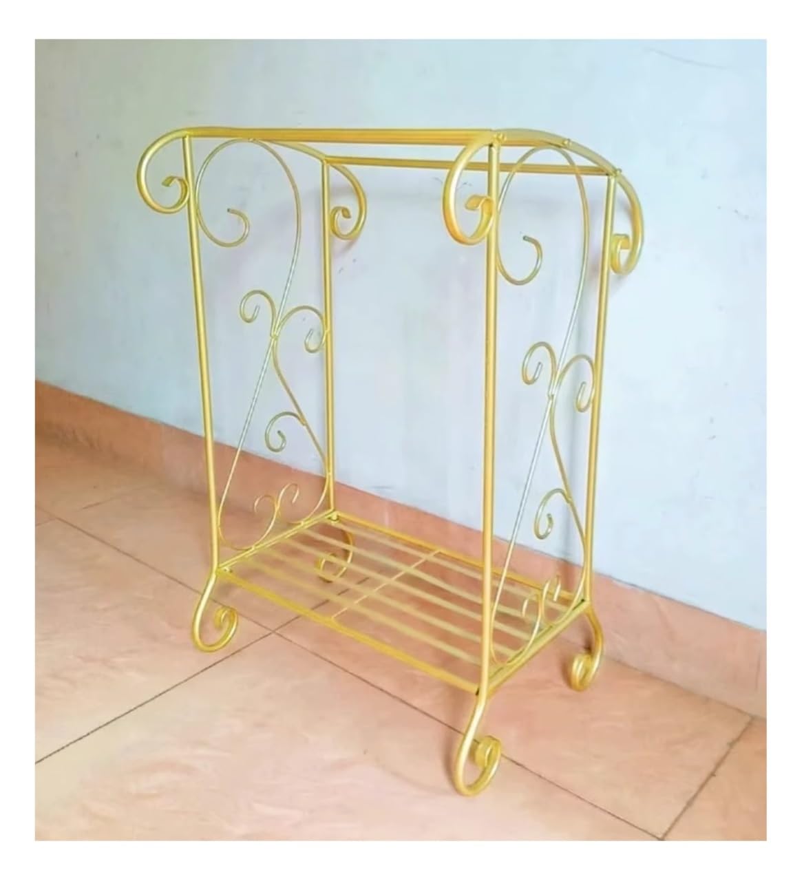 Dkrahrjj D Krahrjj Floor Towel Rack, Freestanding 3 Tier Towel Stan With Shelf, Towel Holder For Bathroom Laundry Room/D/46 * 24 * 70Cm