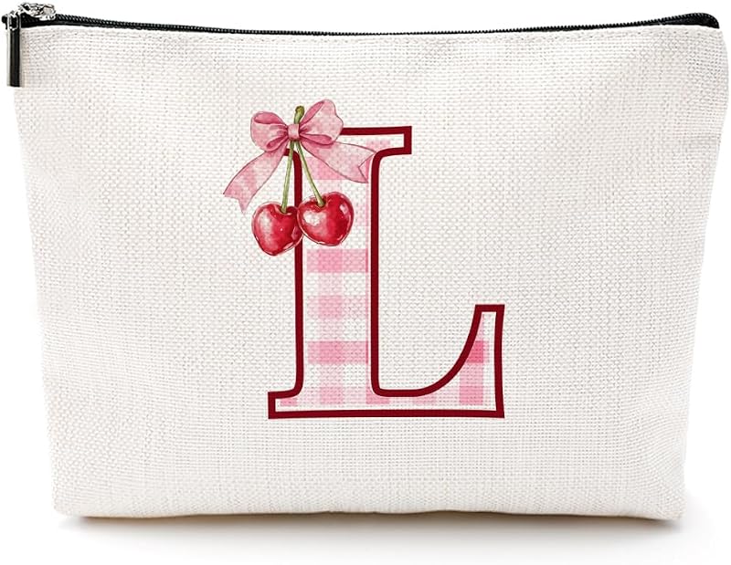 Necessaire de maquiagem CQM Cherry L com zíper