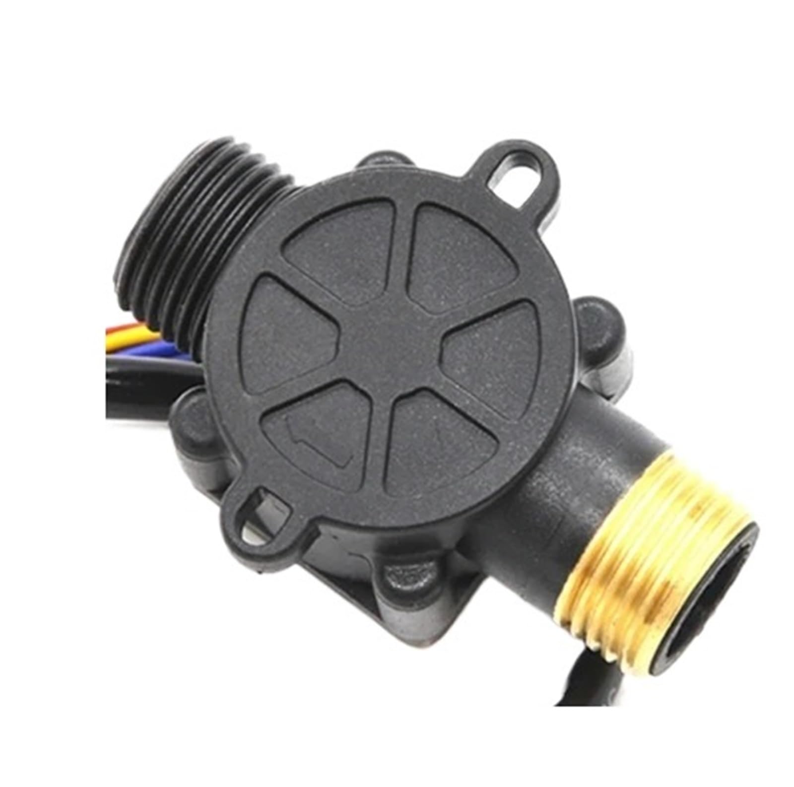 PXQCHAVLN Water Flow Sensor Hall Effect Switch Flowmeter Counter G1/2" Male Thread Brass 1-30L/Min
