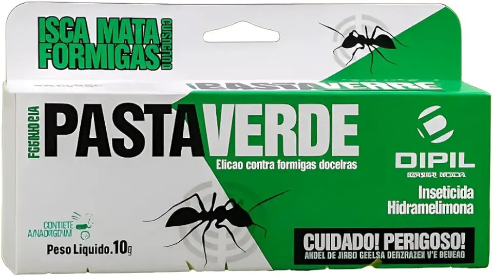 Pasta Verde 10g Isca Atrativa para Controle de Formigas Áreas Externas Jardins e Quintais