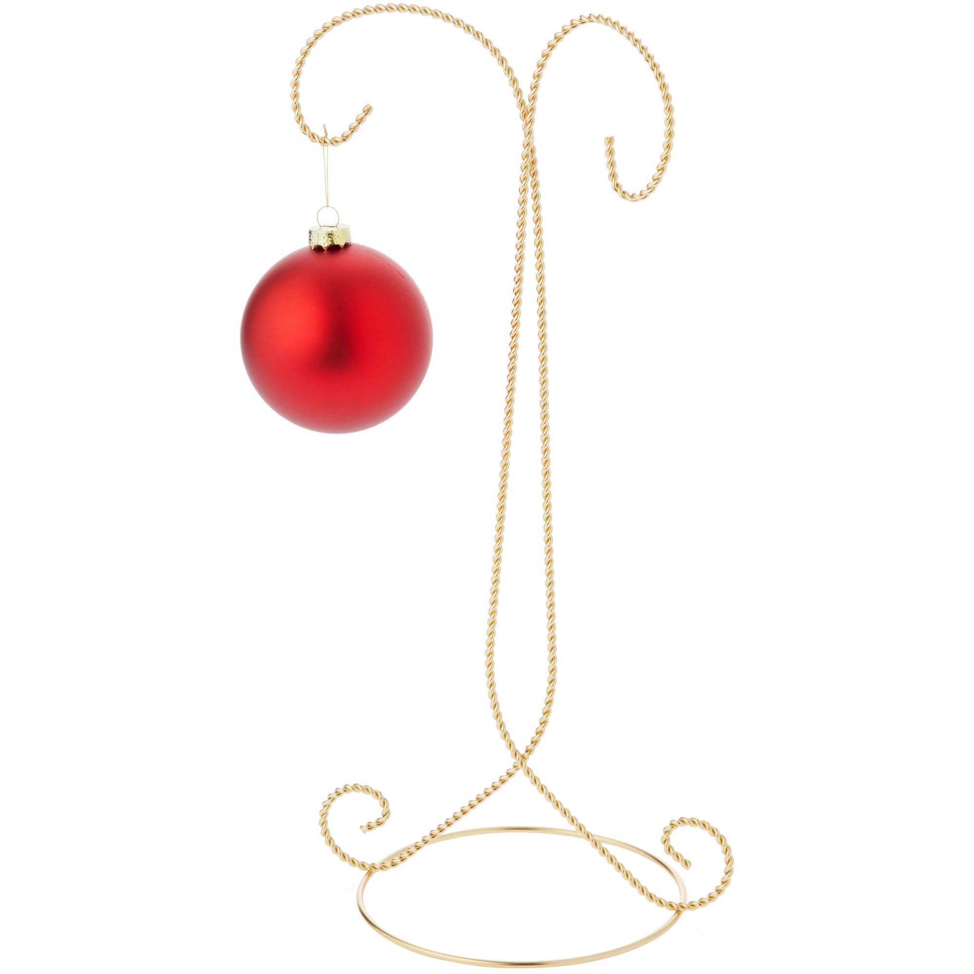 Bard's Twisted 2 Tier Gold-Toned Ornament Stand, 14