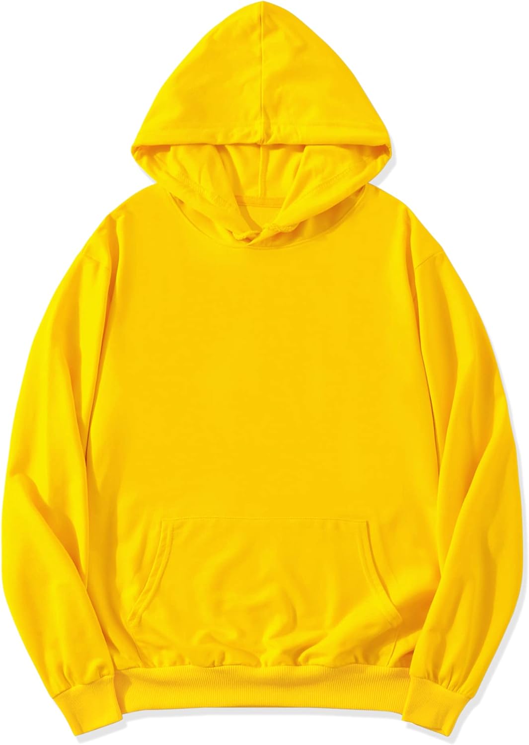 Lars Amadeus Men's Hoodie Sweatshirt Long Sleeves Soild Drawstring Pullover with Pocket