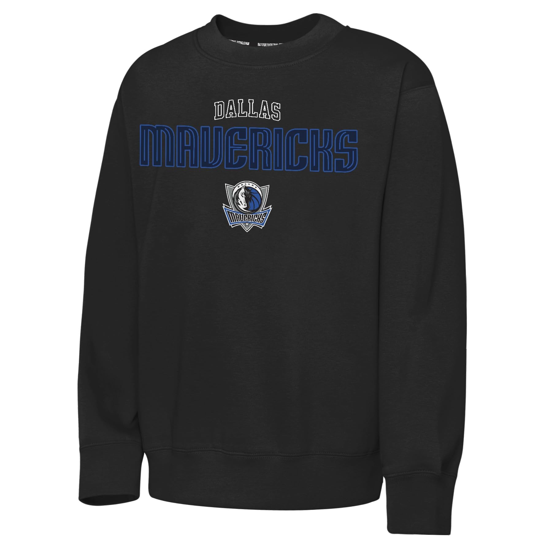 NBA Mens Fleece Crew, Black, XXL EU