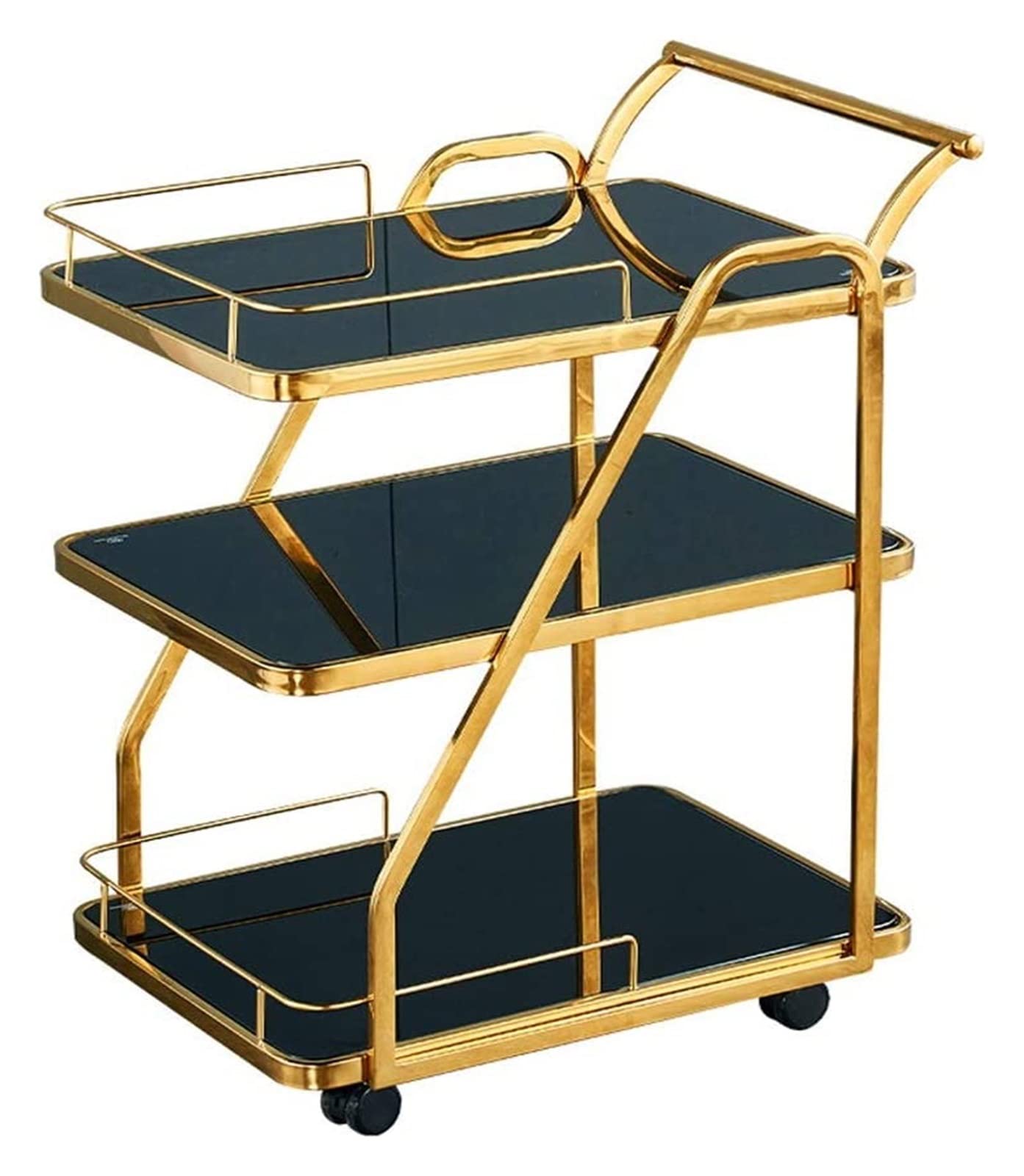 OLSKFUH Bar Serving Carts For Home Hotel Restaurant Cart, 3 Tier Stainless Steel Catering Trolley Serving Trolley Clearing Trolley Kitchen Cart, Ideal For Hotels, Restaurants And,
