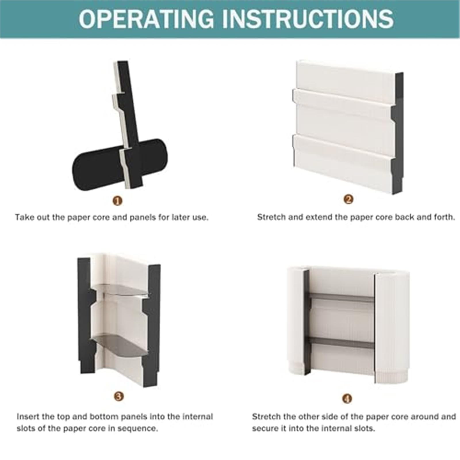 Moderno banco di ricezione curvo portatile contanti per negozi fiere tavolo compatto display per piccoli spazi ideale per bar, negozi, hotel (marrone)