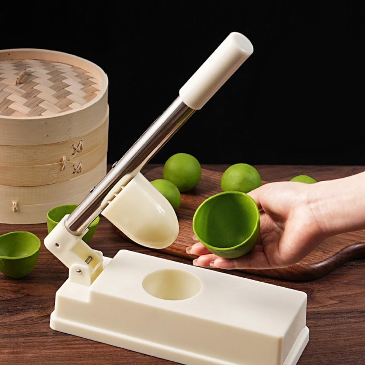 Housoutil Stampo per Pasta Fatta a Mano Multifunzione in Abs e Acciaio Inox per Ravioli e Dumpling, Design Innovativo e Colore Bianco per Uso in Cucina Domestica