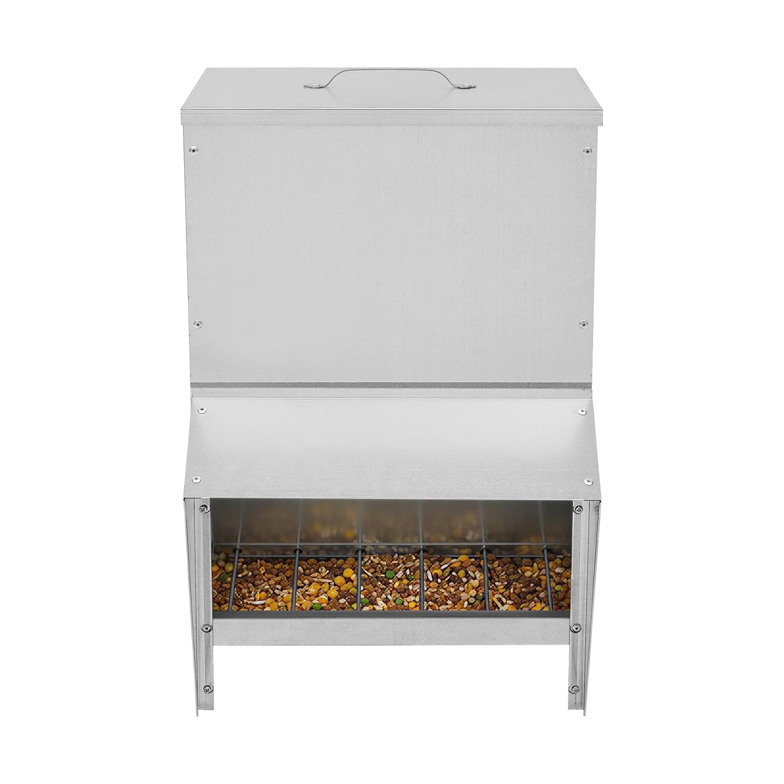 Comedero automático para pollos, comedero para gallinas, 25 l, comida para gallinas, máquina expendedora de acero, accesorio para pienso, pato, aves de corral