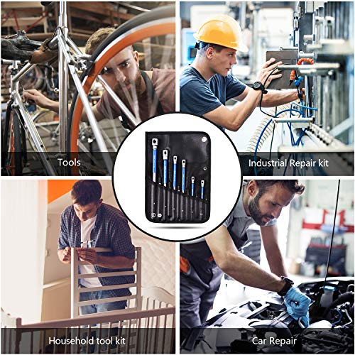 Rujoi Metric T Handle Allen Wrench Set ,6Pcs T-Handle Hex Key With Speed Sleeves For Fast Spinning ,Sliding Top Handle For“T " Or“L”Shape For T Handle Driver , T Handle Set Store In Folded Bag #TOP6