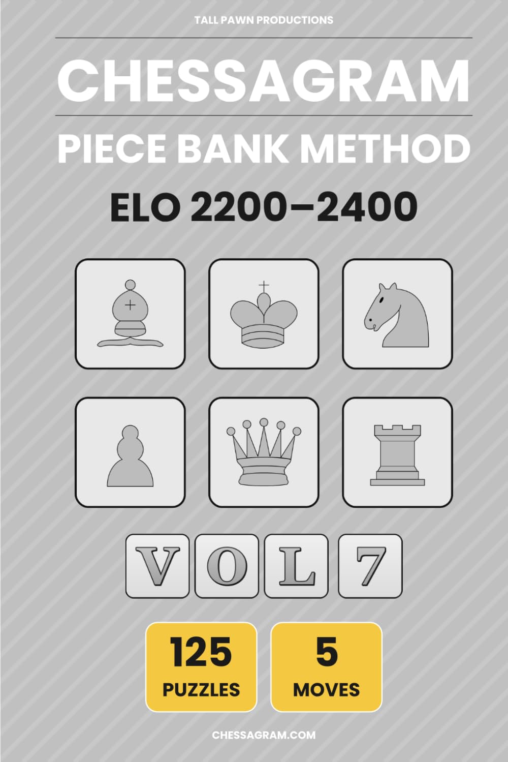 Chessagram: 5 Moves - Piece Bank Method (ELO 2200-2400) - Visualisation Training (Chessagram Method - Pieces Only - 5-Moves - White to Play)