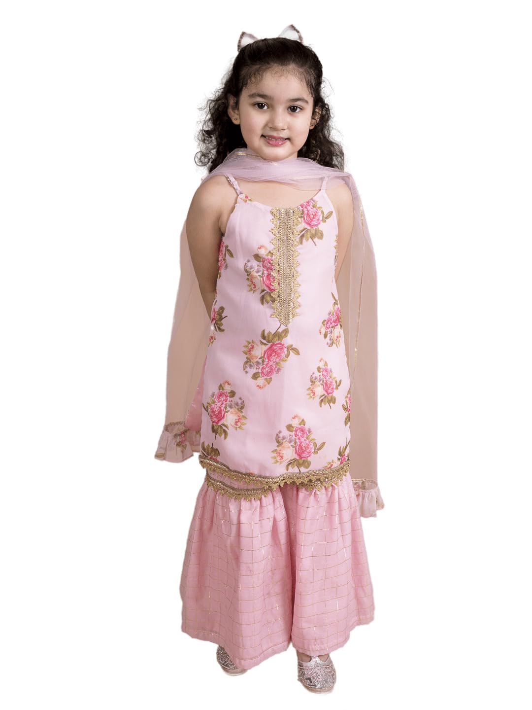 Pspeaches Girls Kurta & Sharara