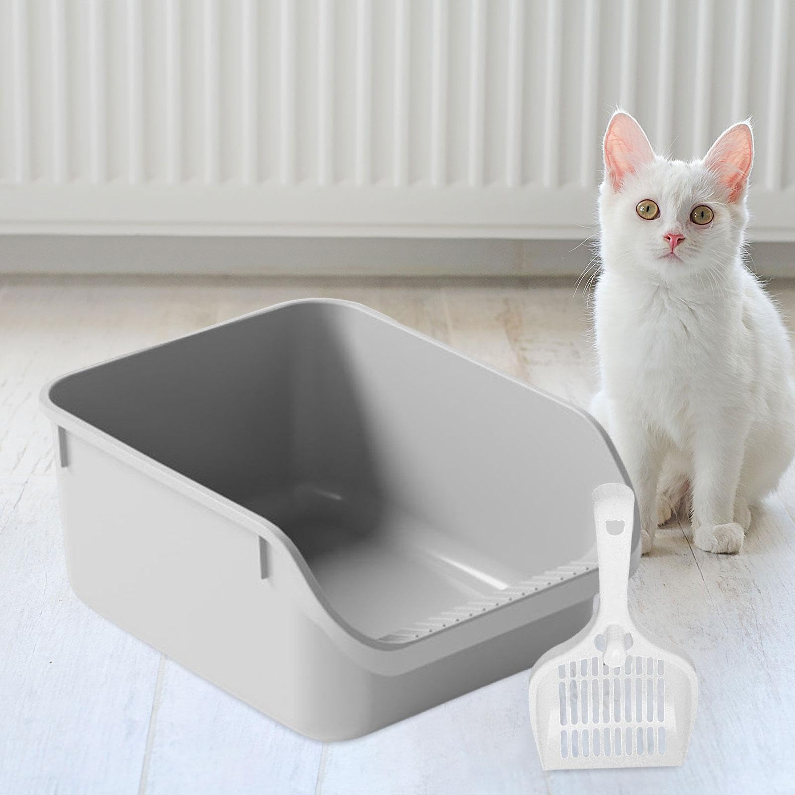 Chatière Portable avec Parois surélevées, Gris