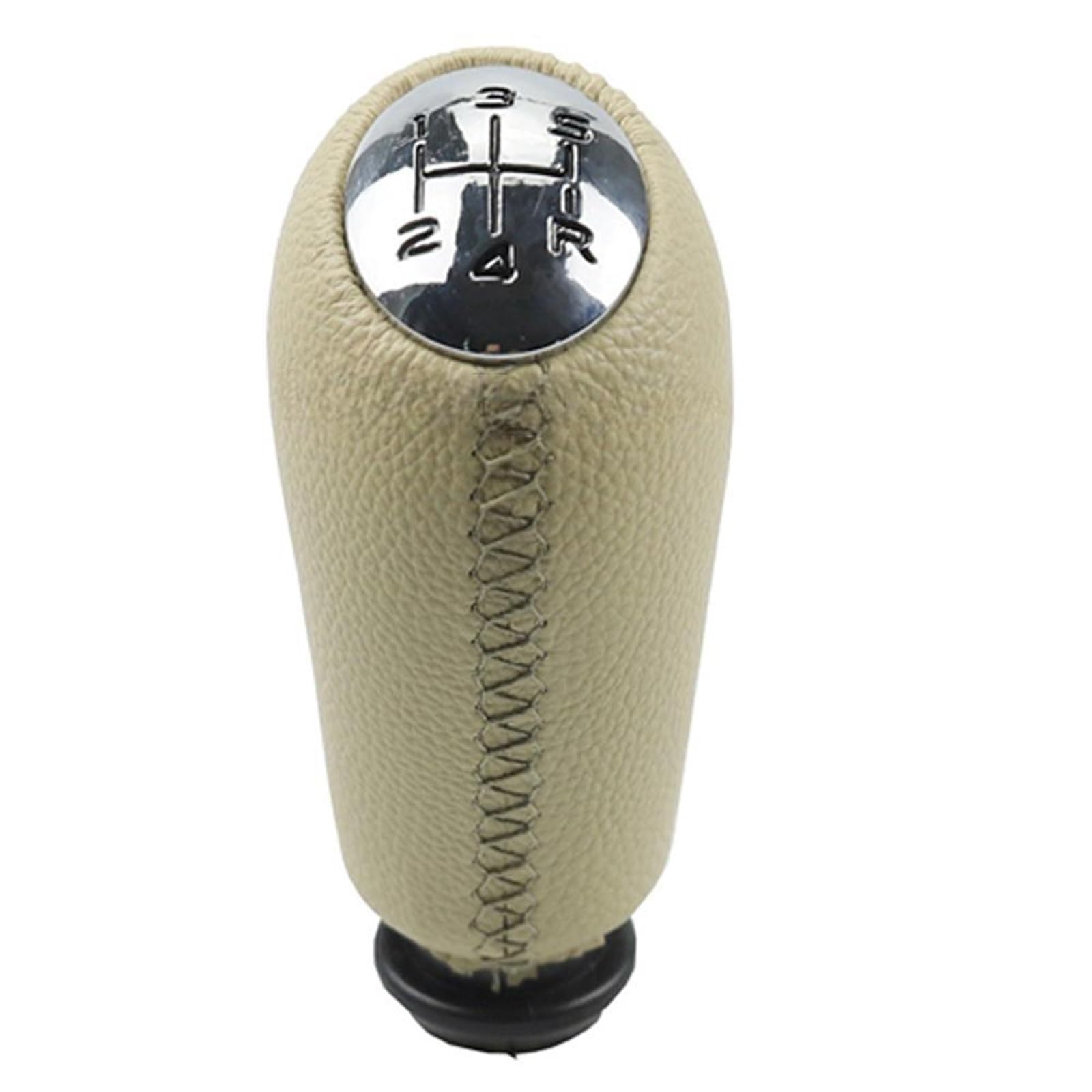 Kaiaygee Beige-Chrome Gear Shift Knob Compatible With Renault Megane 2 Mk2, 2002-2009