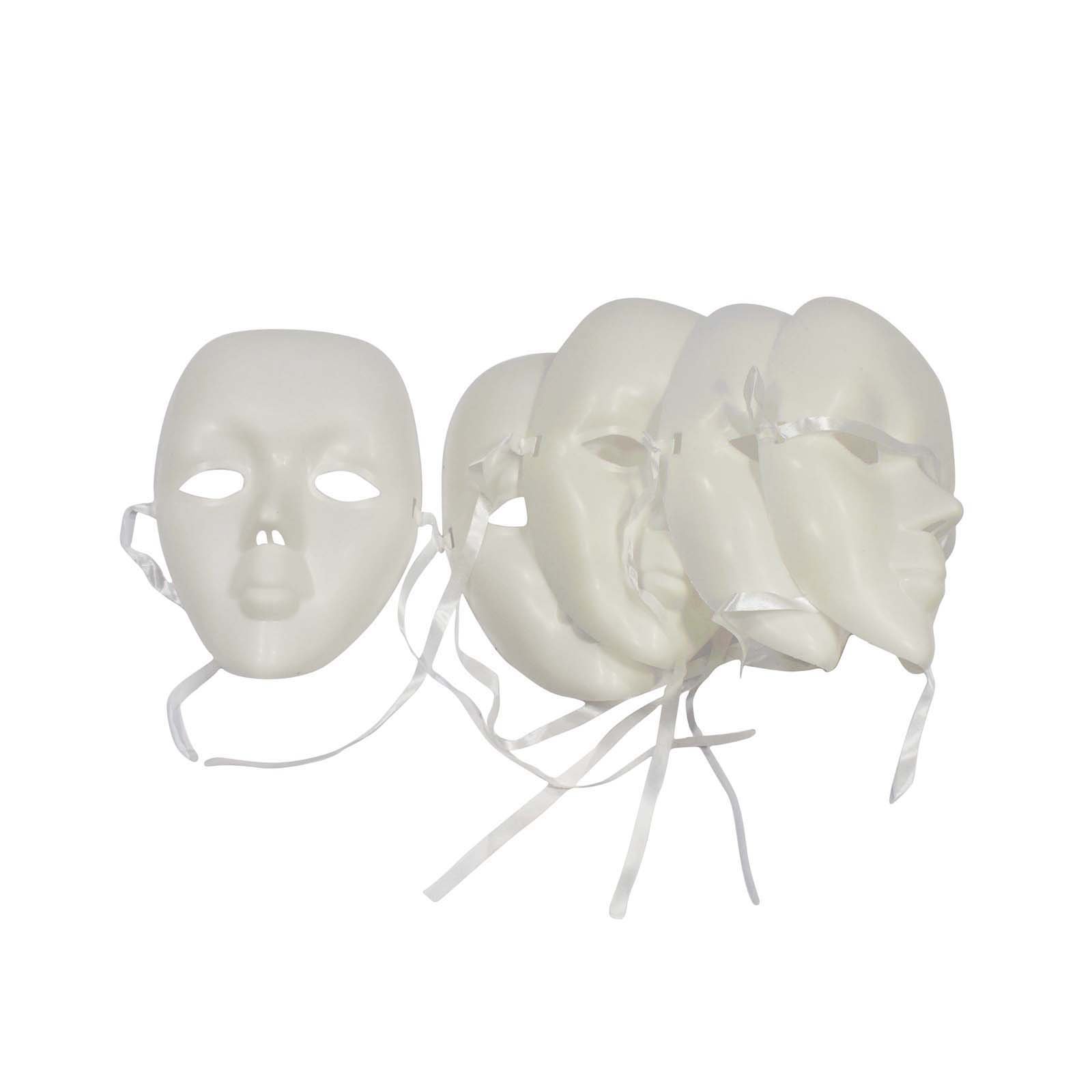Asian Hobby Crafts Plain white Plastic Party Mask: Set of 5 : for Theme Party, Masquerade, Fancy Wear (B01N9HK7IJ) Amazon Price History, Amazon Price Tracker