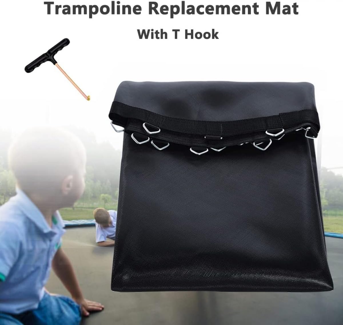 Tappetino Elastico Trampolino, Alto Elastico Ricambio Tappeto Telo Elastico, Trampolino Diametro 305 Cm Con Occhielli 60/64, Resistente All'Acqua