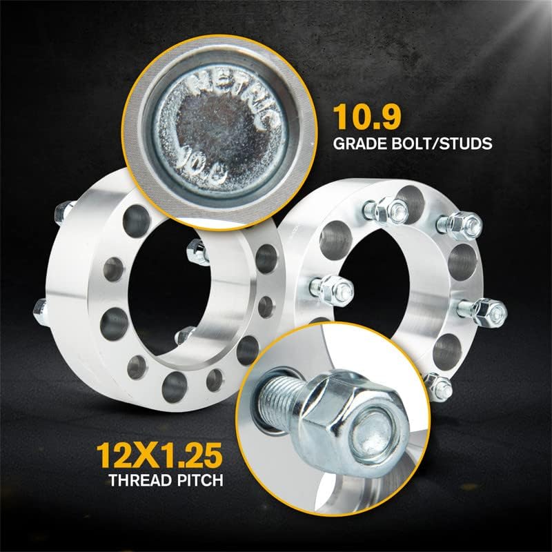 2PCS 2" 6x5.5/ M12x1.25/ 108mm Wheel Spacers Compatible with QX4 1997-2003, QX56 2004-2010, Armada 2004-2016, Frontier 1998-2004, Pathfinder 1987-2004, Titan 2004-2022, Xterra 1999-2004<