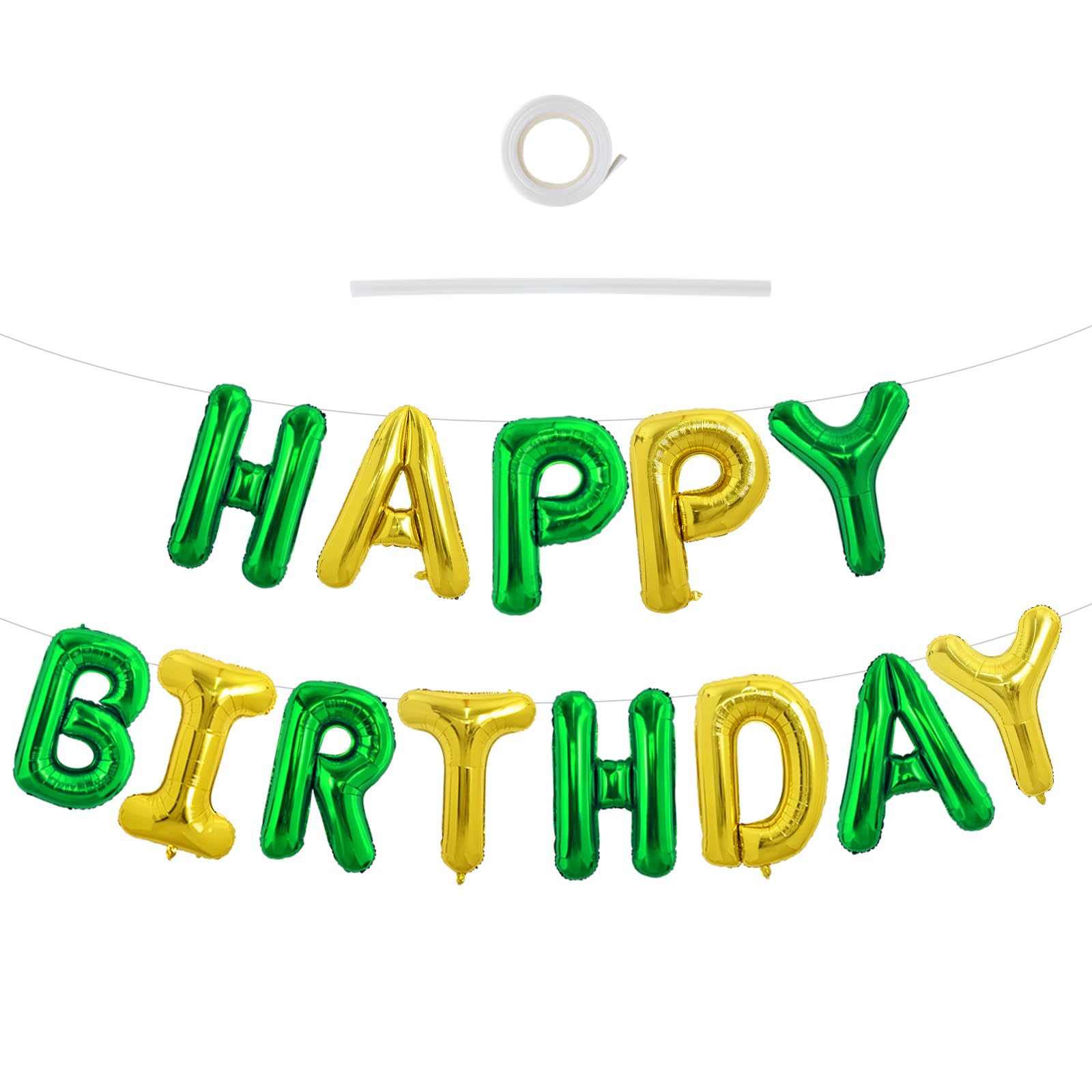 Happy Birthday Balloons Banner - Black Letter Balloons -7