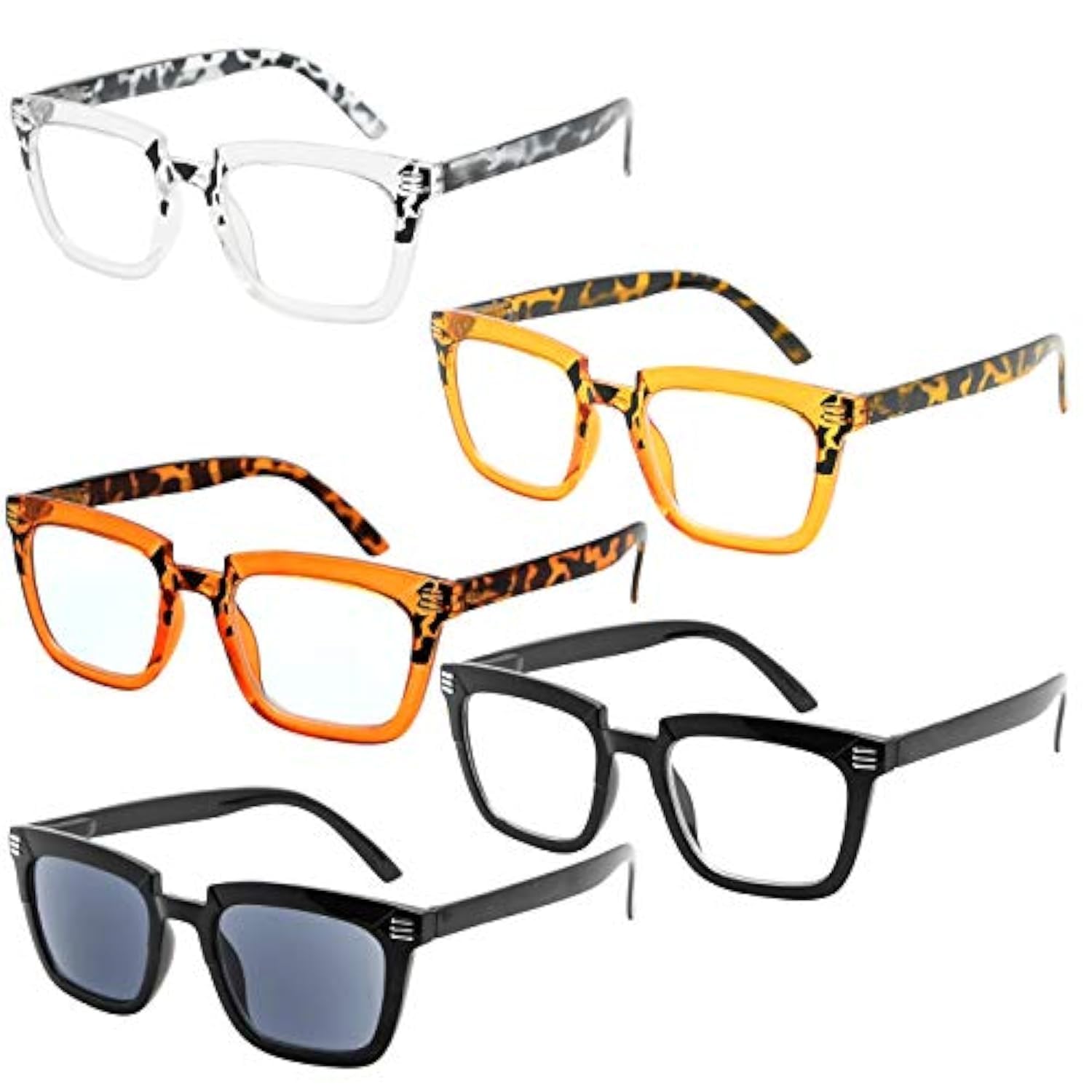 Eyekepper 5-Pack Design Reading Glasses for Women Include Reading Sunglasses +1.50