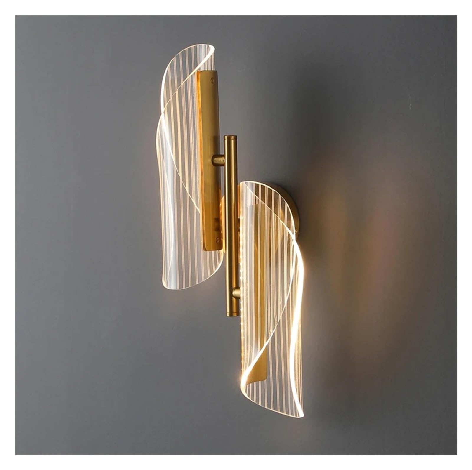 ZTCHSENZT Modern LED Wall Lights for Living Room Bedroom Bedside Wall Lamp Foyer Entrance Corridor Gold Luxury Sconce Lighting Lustre,Warm light-2 Heads