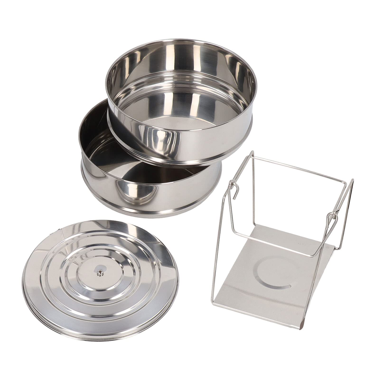 Tissting Set di 2 Pentole a Vapore Impilabili in Acciaio Inox con Manico - Accessorio per Instant Pot per Cottura Sana di Verdure, Pesce e Gnocchi