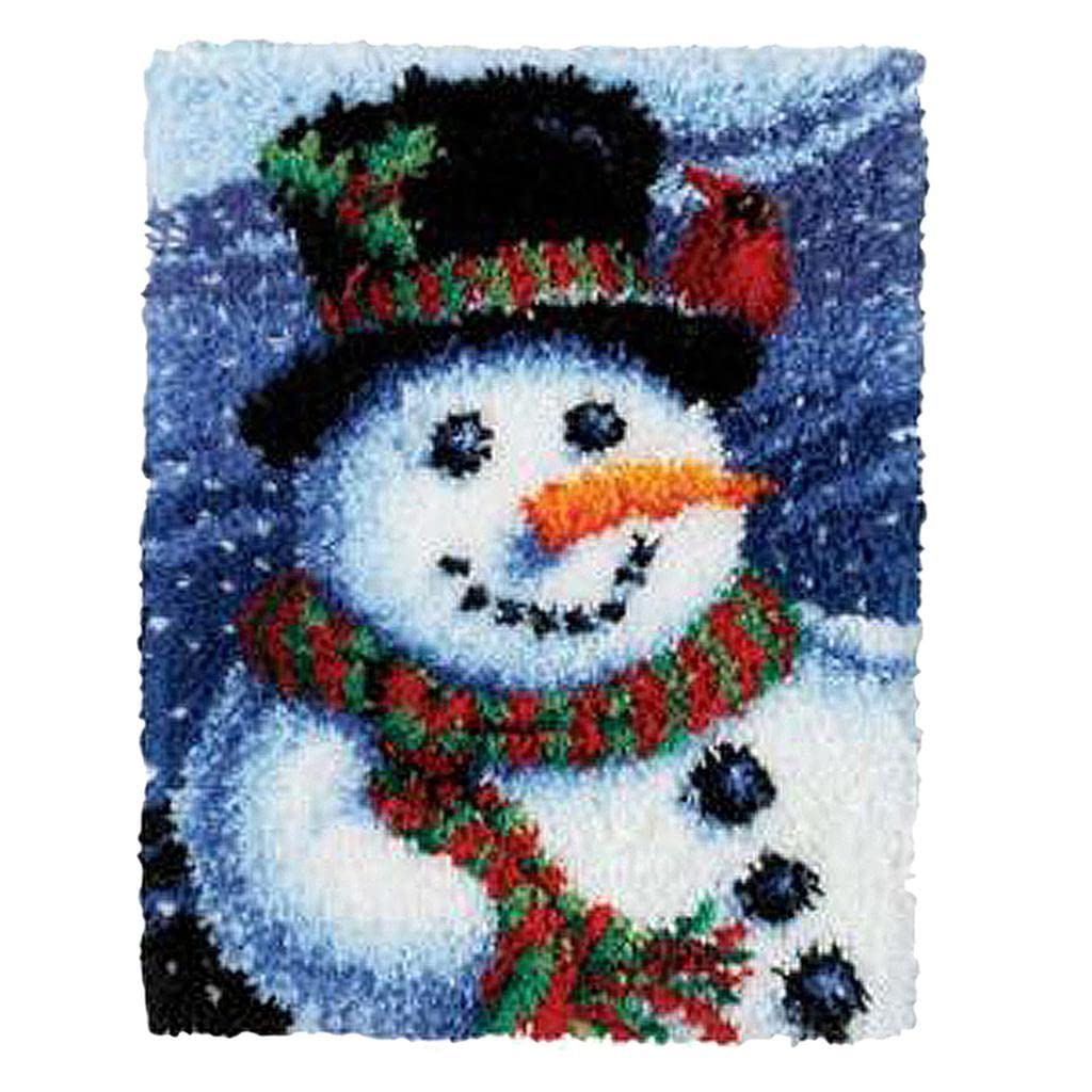 MYADDICTION Christmas Latch Hook Kit DIY Rug Making Carpet Embroidery Kit Snowman Crafts | Needlecrafts & Yarn | Rug Making | Latch Hooking | Latch Hooking Kits-picture-12