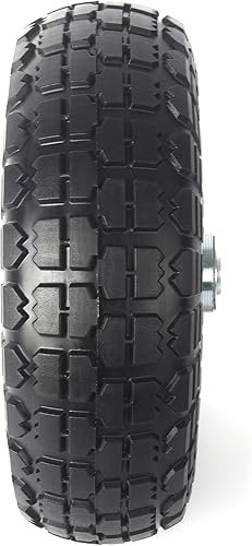 Miniatura 3 de AR-PRO Paquete de 4 ruedas de goma sólida de 10 pulgadas, repuesto de neumático sin plano de 4.103.50-4 pulgadas con rodamientos de 58 pulgadas,